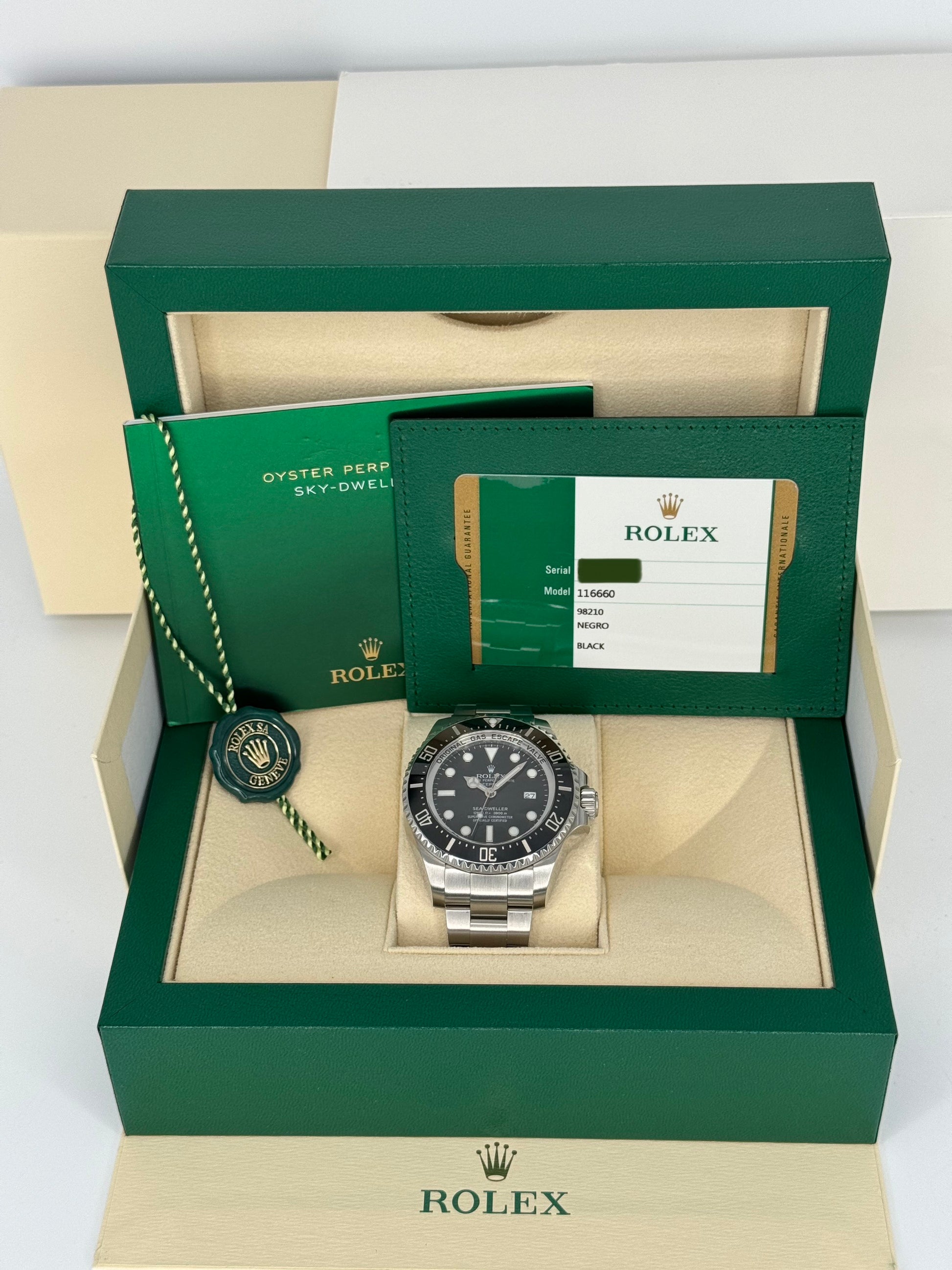 2015 Rolex Sea-Dweller Deepsea 44mm 116660 Stainless Steel Black Dial - MyWatchLLC