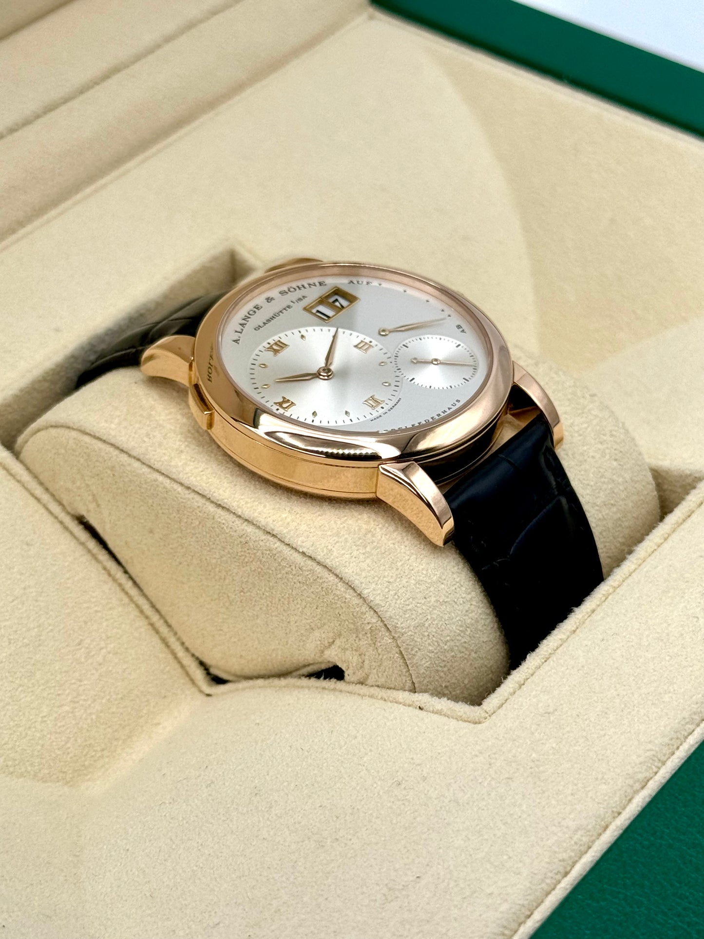 2000 A Longe & Shone Lange 38.5mm 101.032 Rose Gold Silver Dial - MyWatchLLC