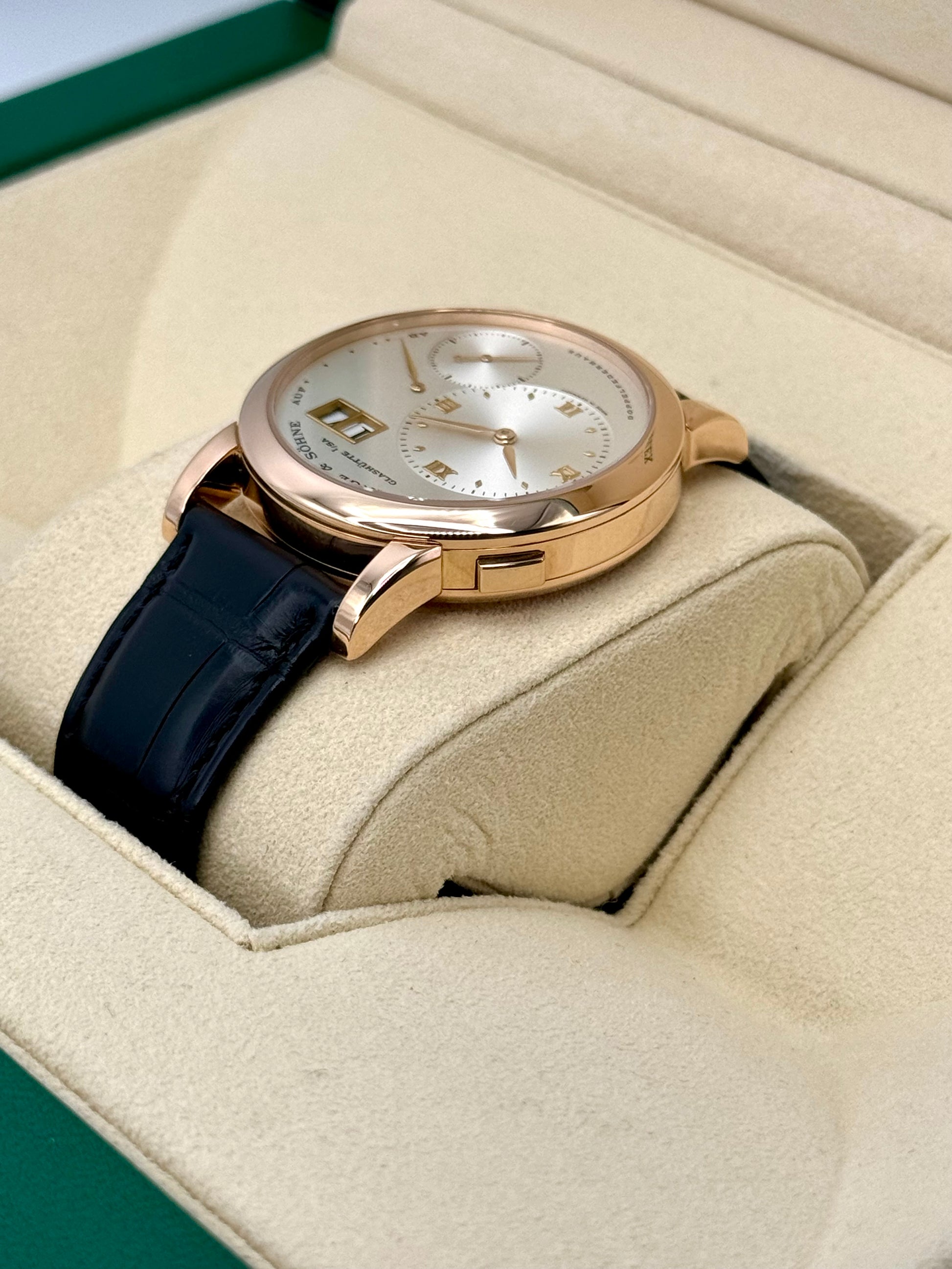 2000 A Longe & Shone Lange 38.5mm 101.032 Rose Gold Silver Dial - MyWatchLLC