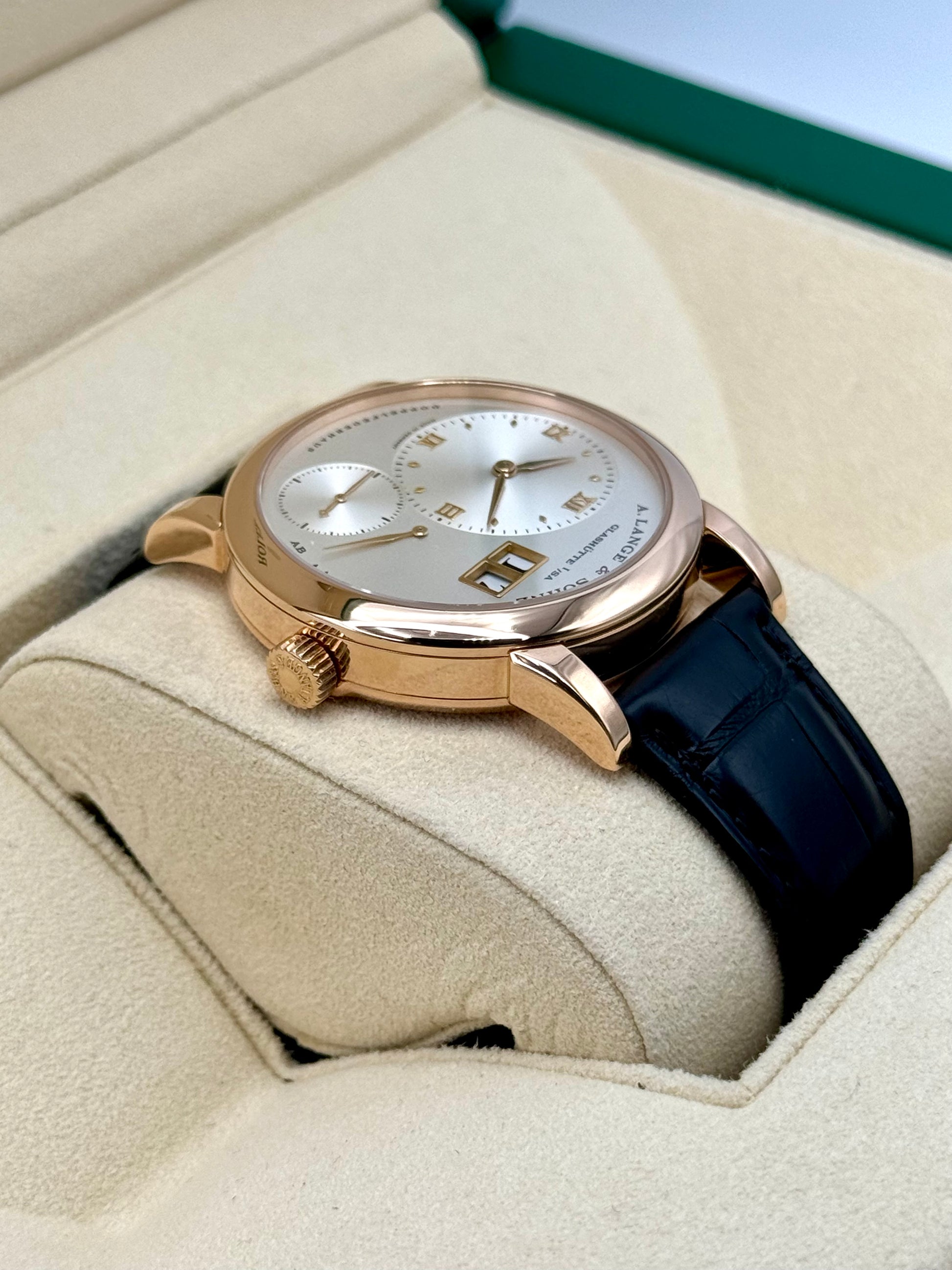 2000 A Longe & Shone Lange 38.5mm 101.032 Rose Gold Silver Dial - MyWatchLLC