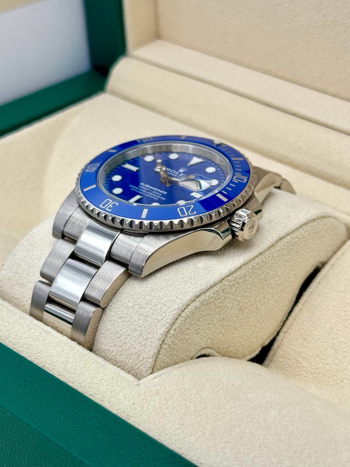 2018 Rolex Submariner "Smurf" 40mm 116619LB White Gold Blue Dial - MyWatchLLC