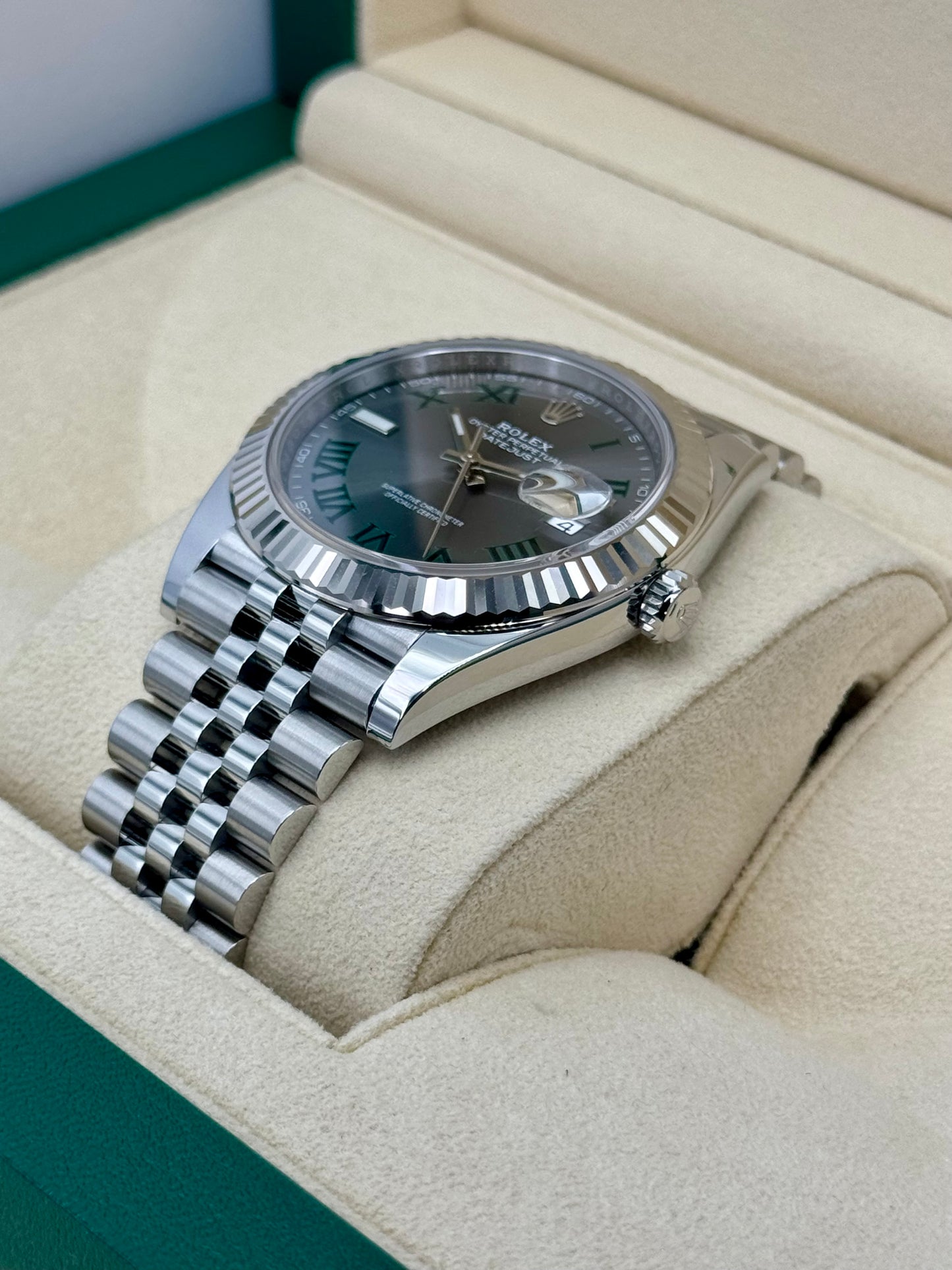 NEW 2024 Rolex Datejust 41mm Stainless Steel Jubilee Wimbledon Dial - MyWatchLLC