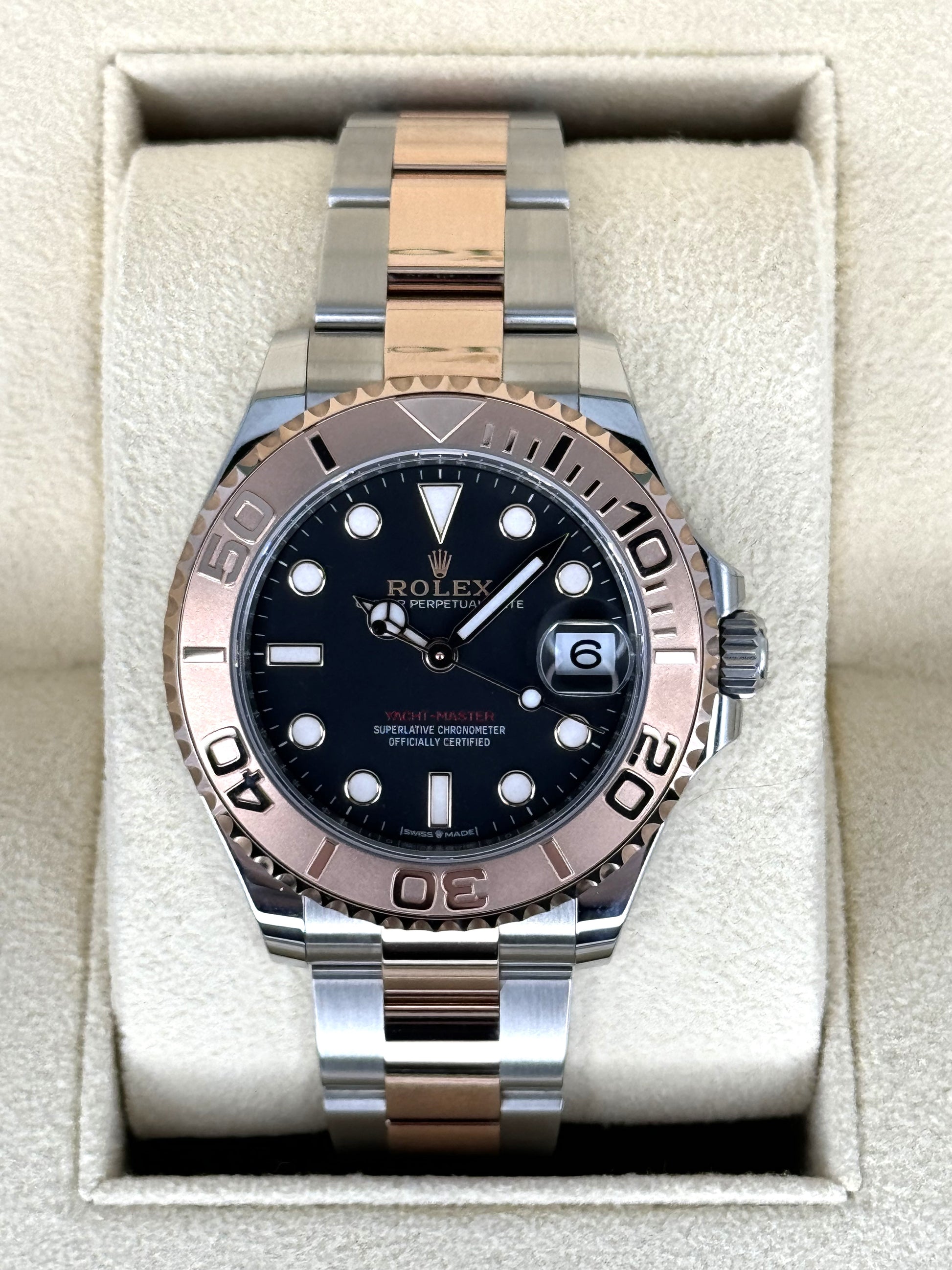 NEW 2023 Rolex Yacht-Master 37mm 268621 Black Dial - MyWatchLLC