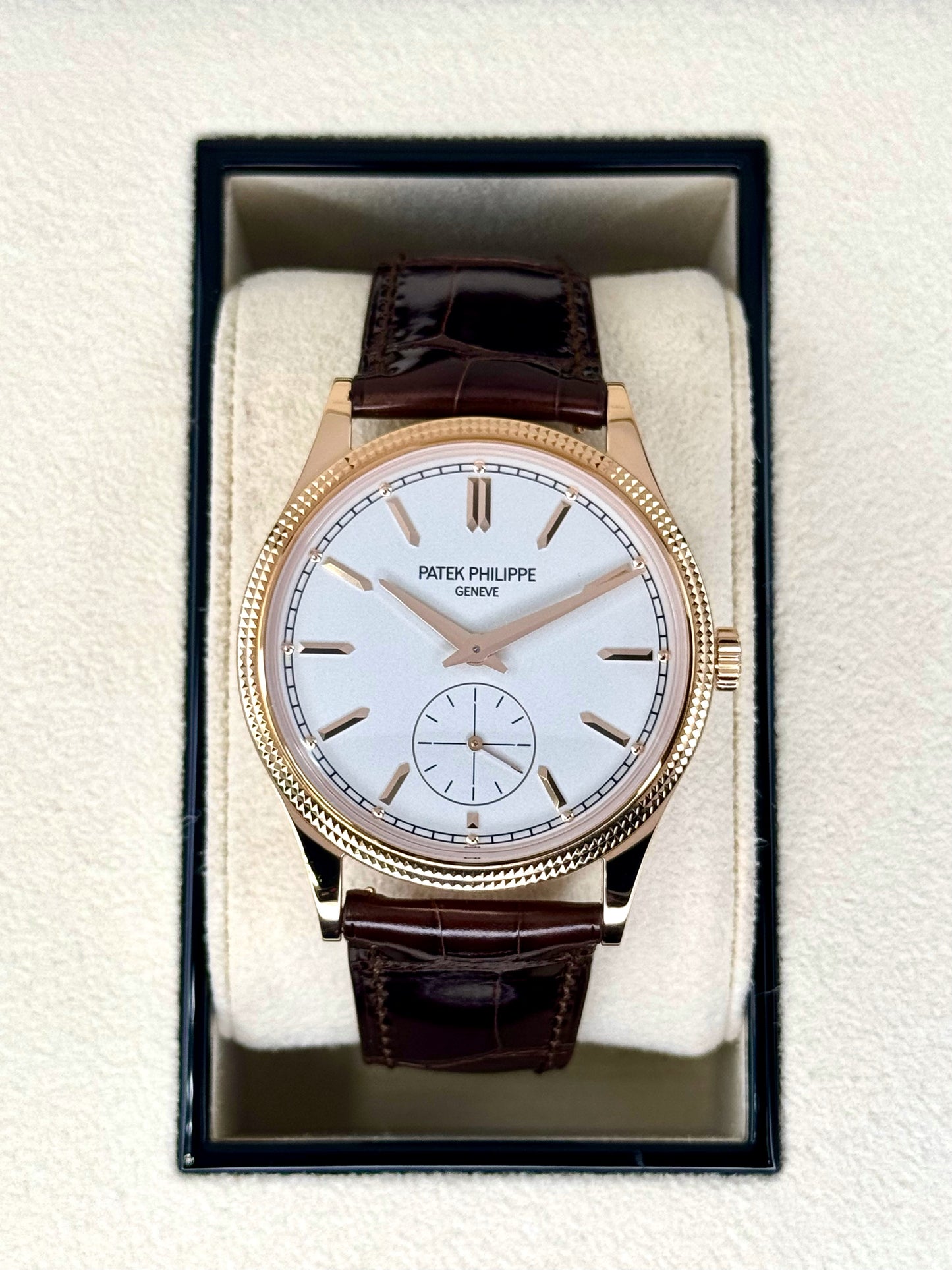 Patek Philippe Calatrava 40mm 6119R  Rose Gold White Dial - MyWatchLLC