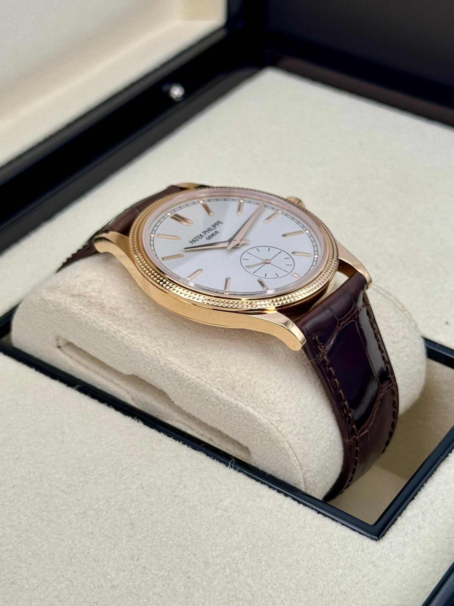 Patek Philippe Calatrava 40mm 6119R  Rose Gold White Dial - MyWatchLLC