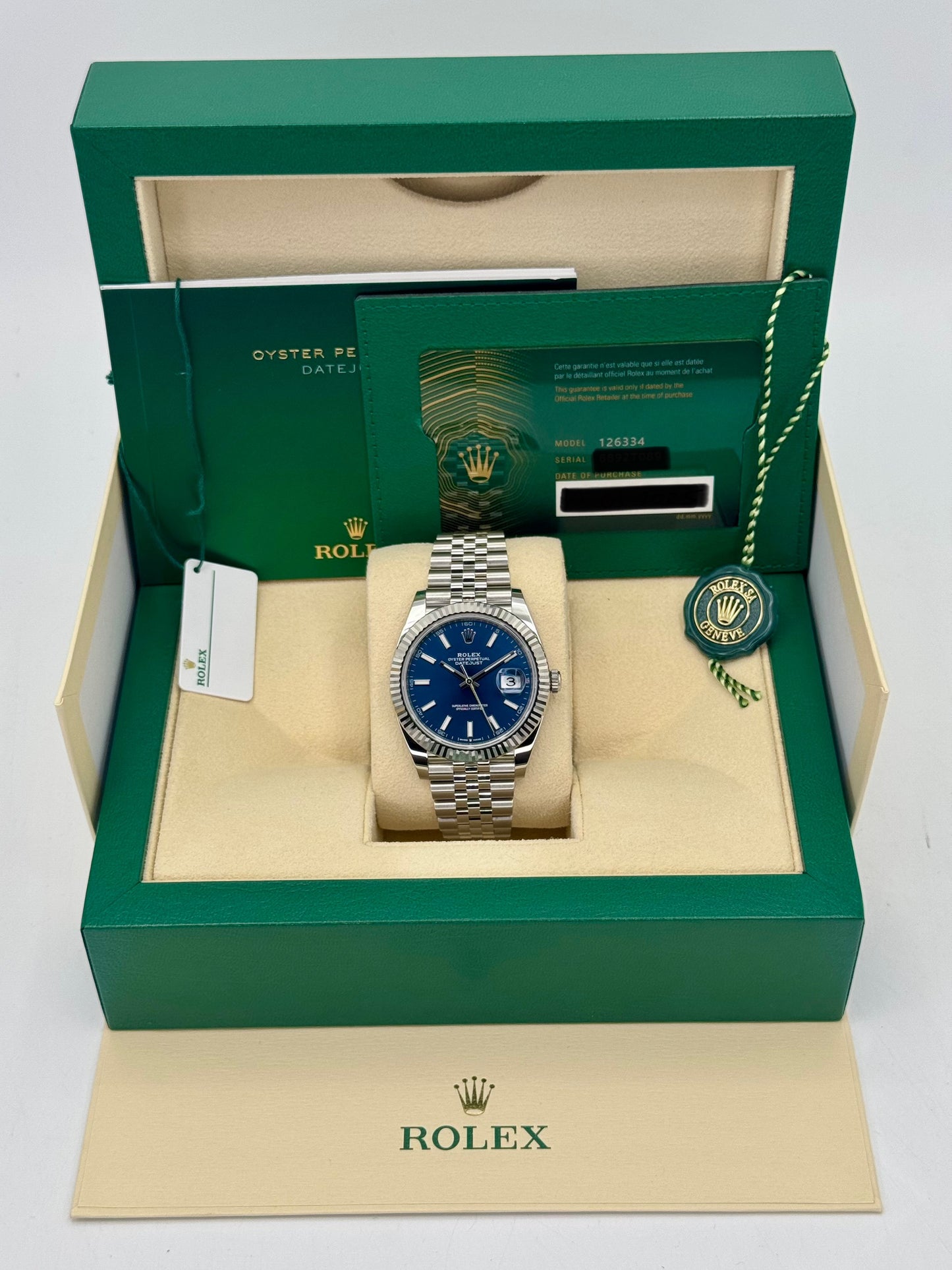 NEW 2025 Rolex Datejust 41mm 126334 Stainless Steel Jubilee Blue Dial