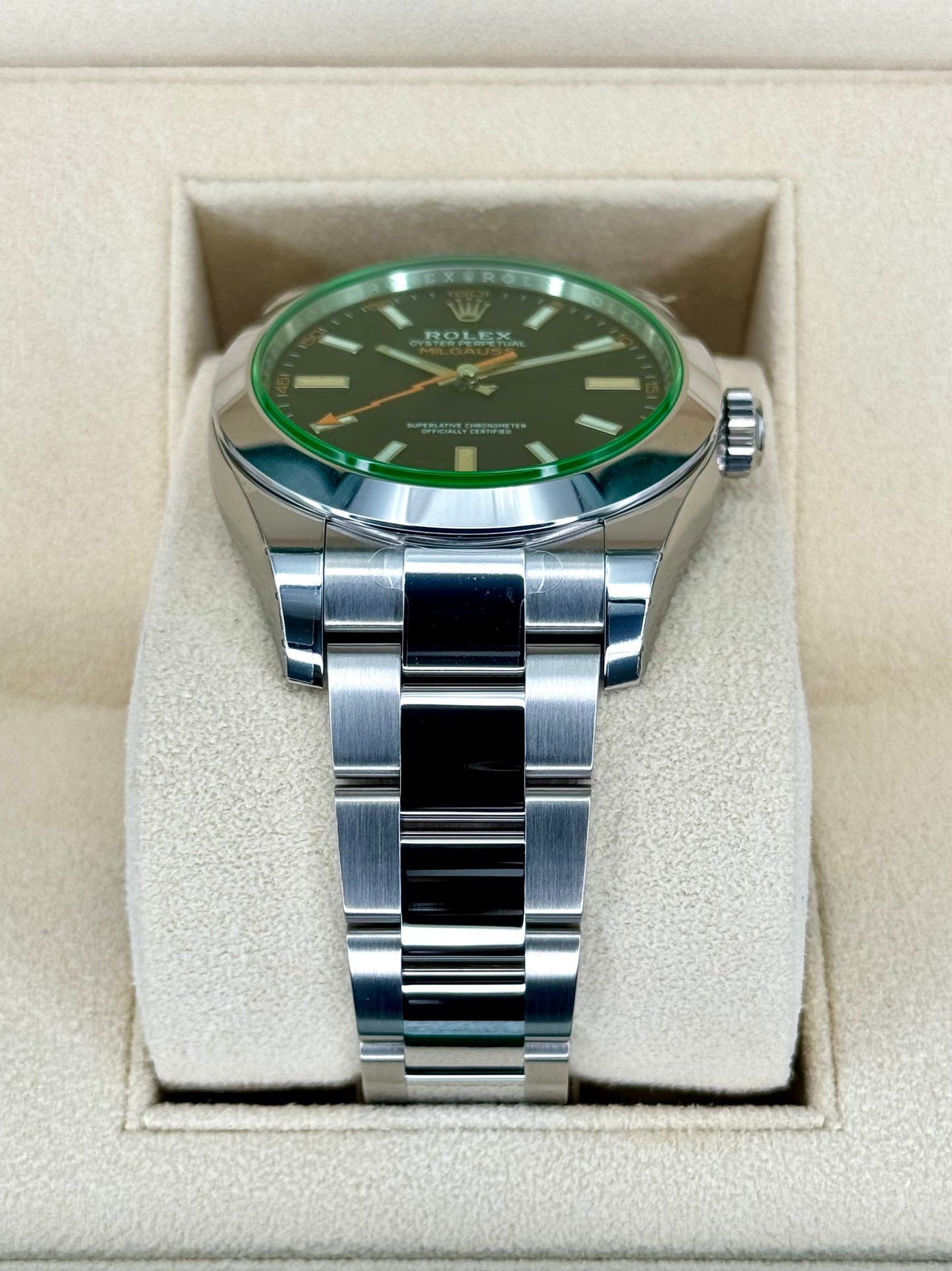 NEW 2023 Rolex Milgauss 40mm 116400GV Oyster Black Dial - MyWatchLLC