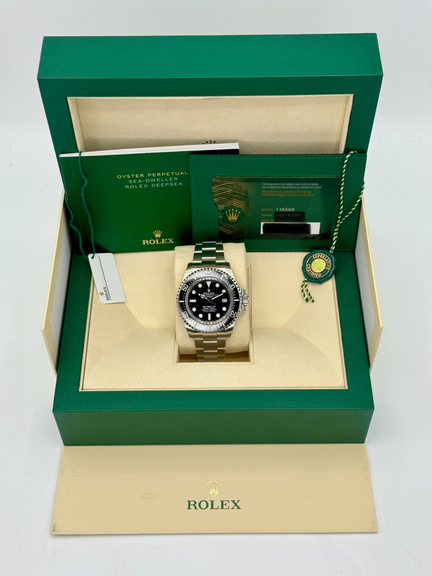 2024 Rolex Deepsea 44mm 136660 Stainless Steel Black Dial - MyWatchLLC