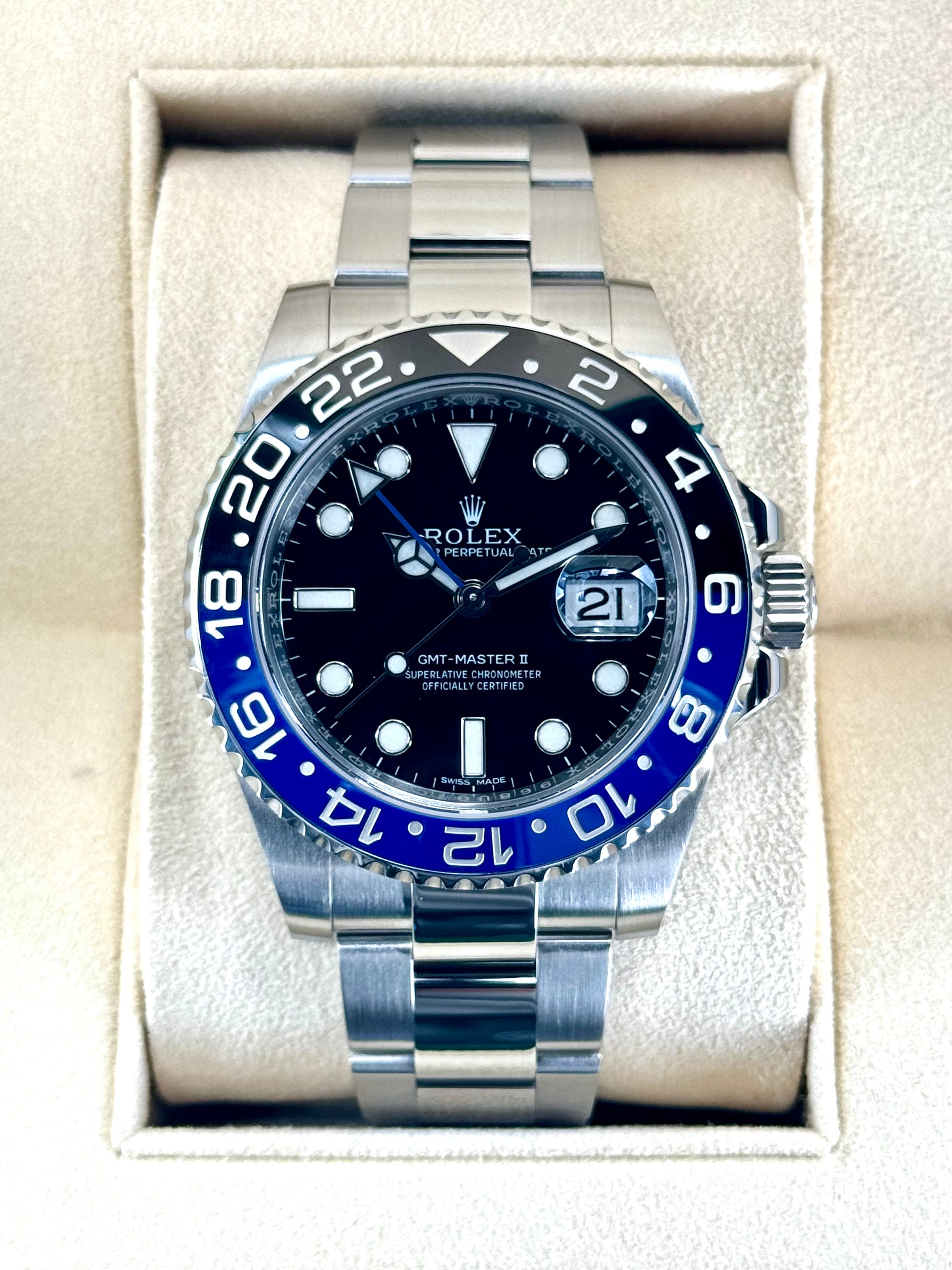 2015 Rolex GMT-Master II "Batman" 40mm 116710BLNR Oyster - MyWatchLLC