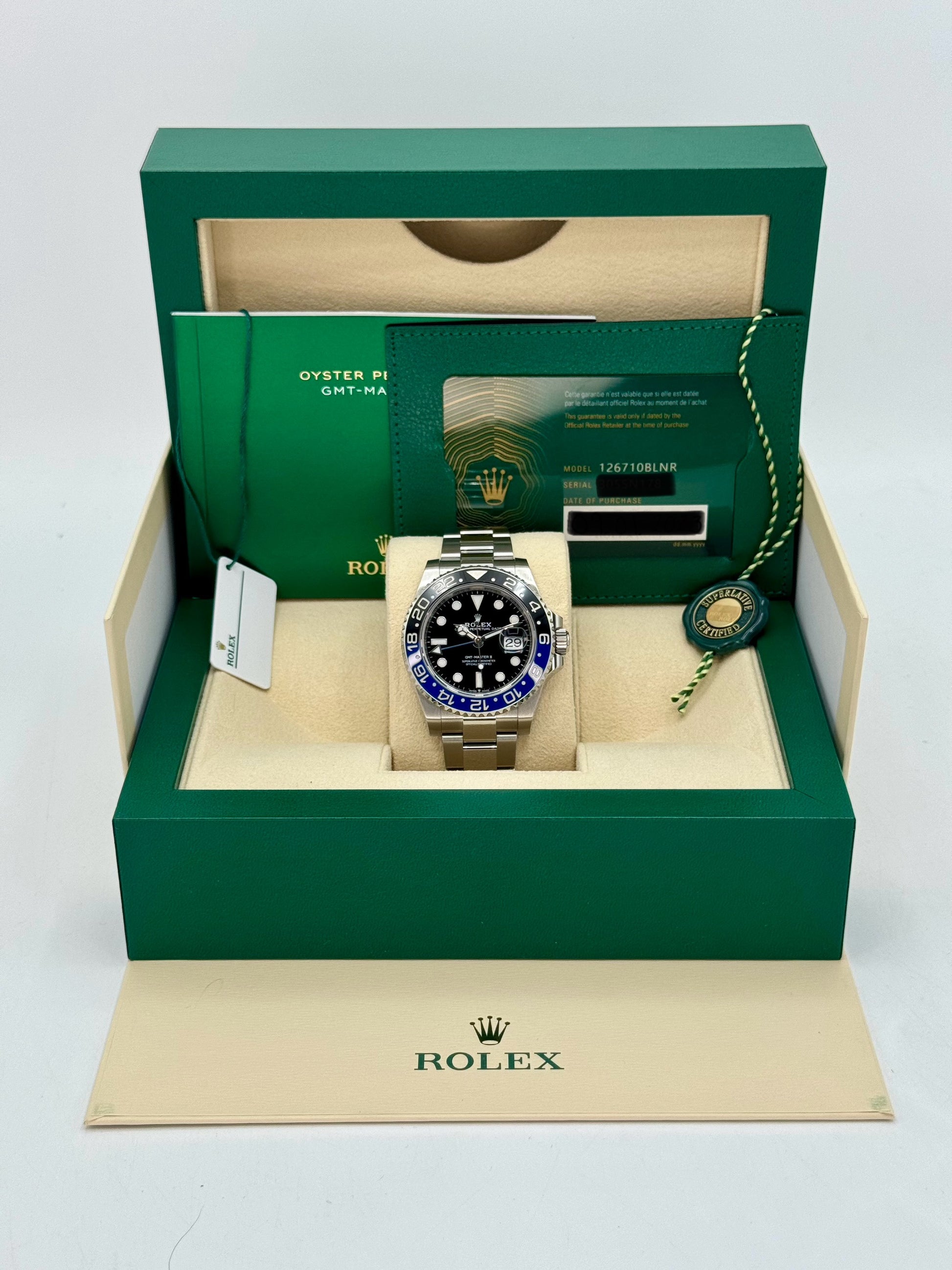 2023 Rolex GMT-Master II "Batman" 40mm 126710BLNR Oyster - MyWatchLLC