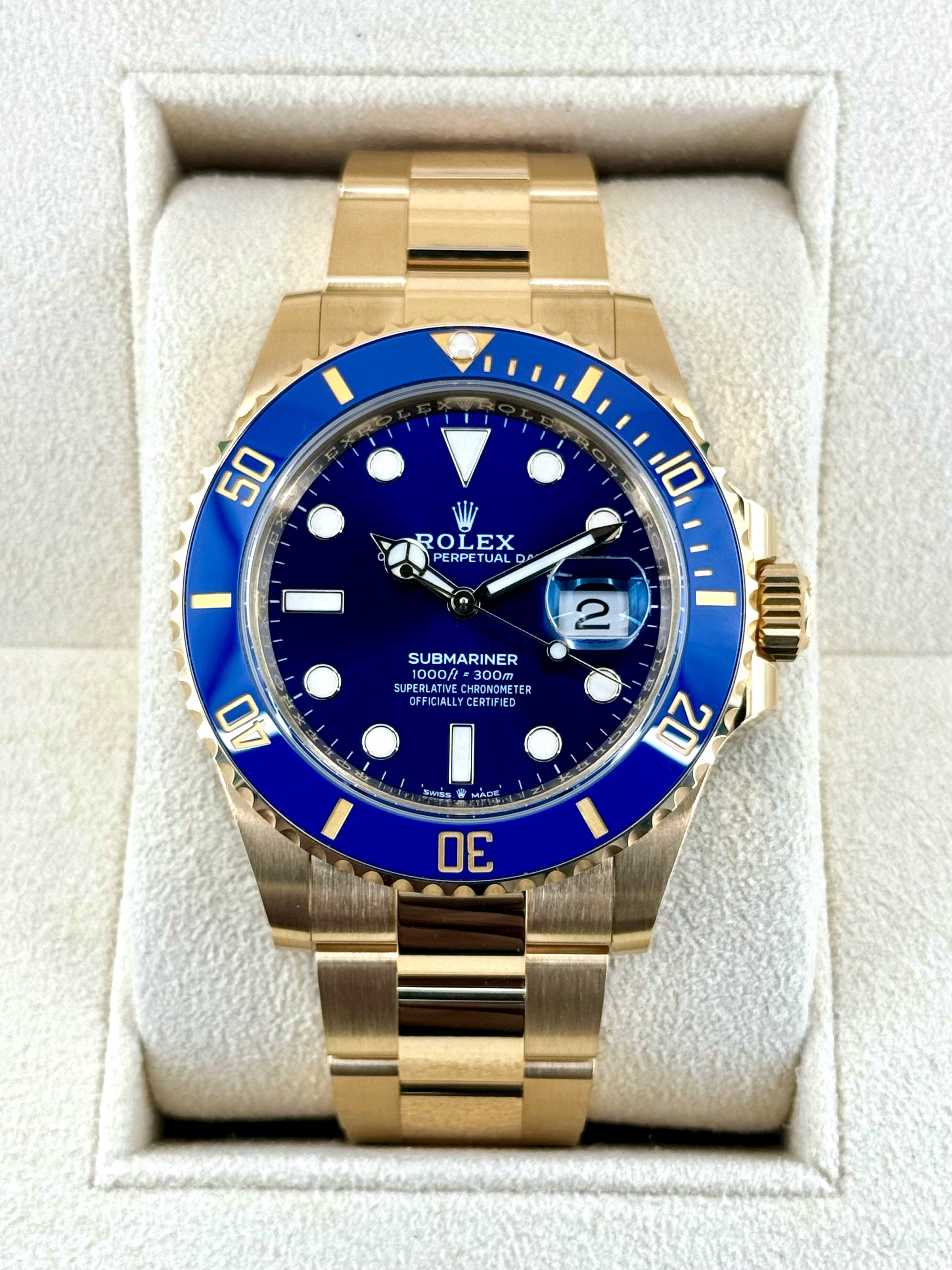 Gold and blue rolex best sale