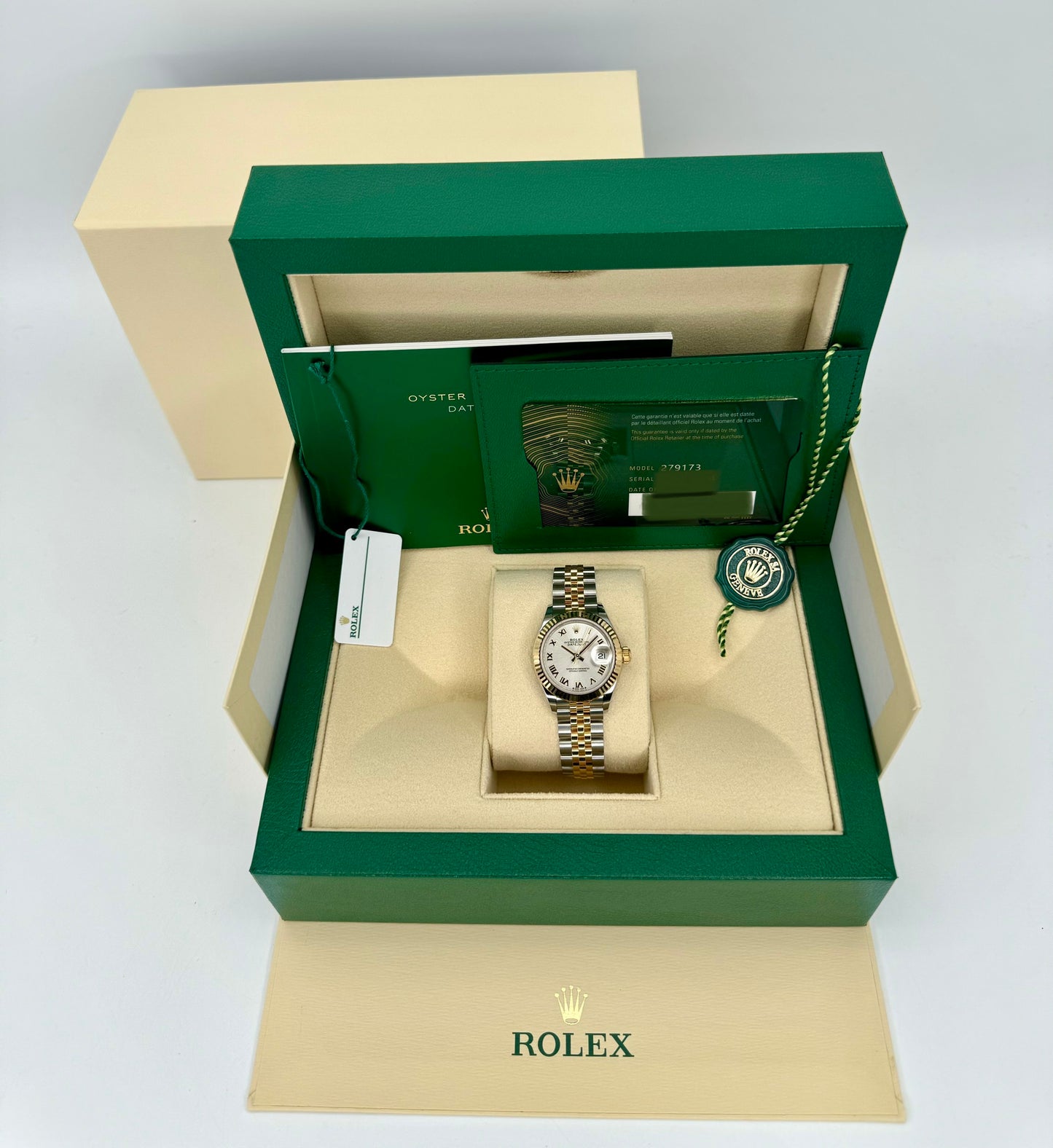 NEW 2023 Rolex Lady Datejust 28mm 279171 Two-Tone Jubilee Silver Dial - MyWatchLLC