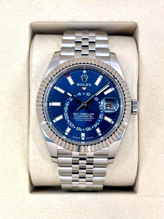 NEW 2025 Rolex Sky-Dweller 42mm 336934 Jubilee Blue Dial