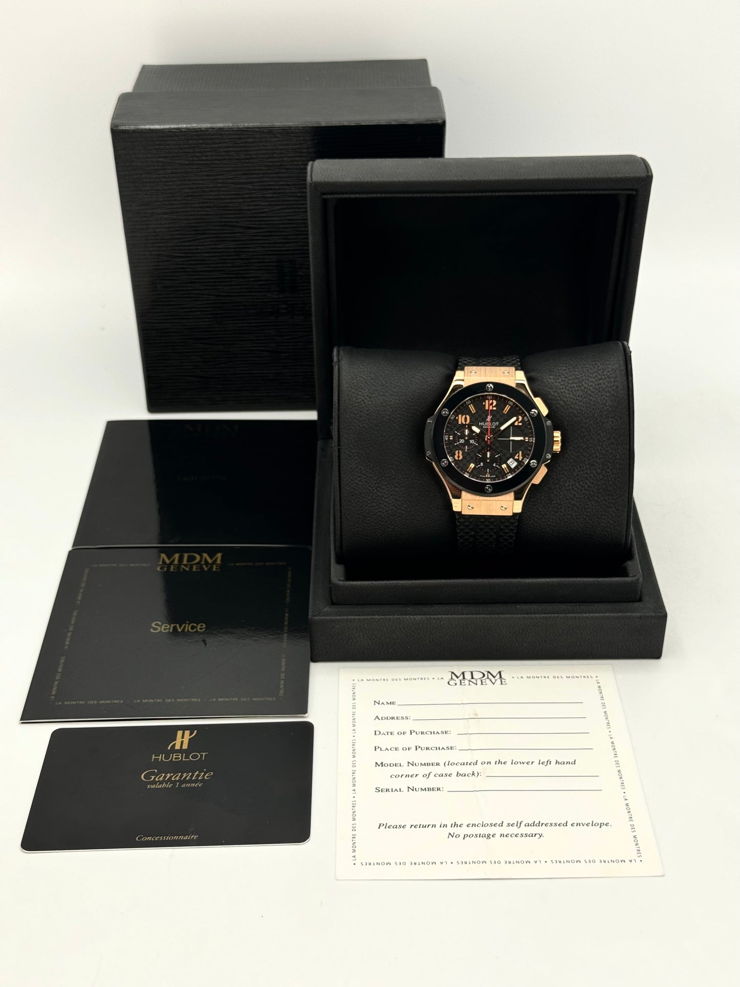 Big Bang Chronograph 41mm 341.PB.131.RX Rose Gold Black Dial - MyWatchLLC