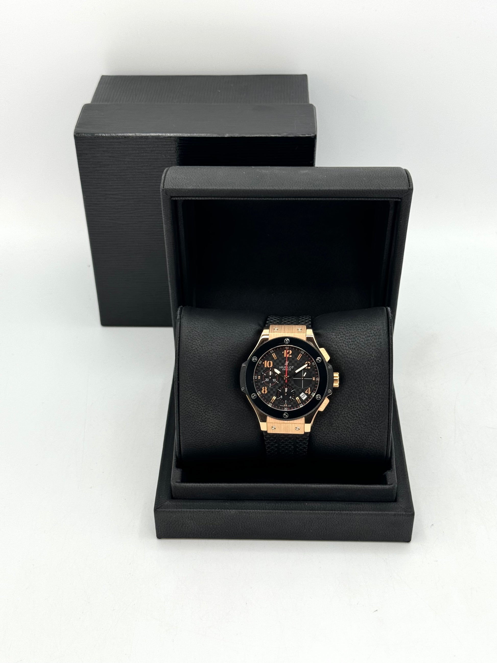 Big Bang Chronograph 41mm 341.PB.131.RX Rose Gold Black Dial - MyWatchLLC