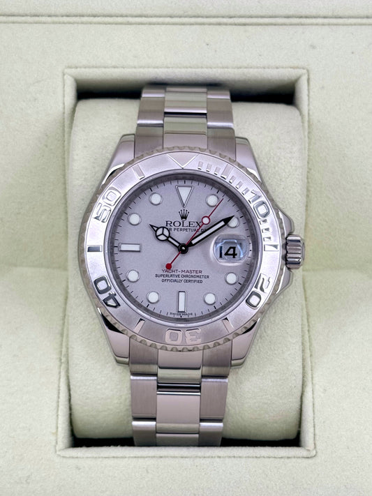 2010 Rolex Yacht-Master 40mm 16622 Platinum Bezel and Dial - MyWatchLLC