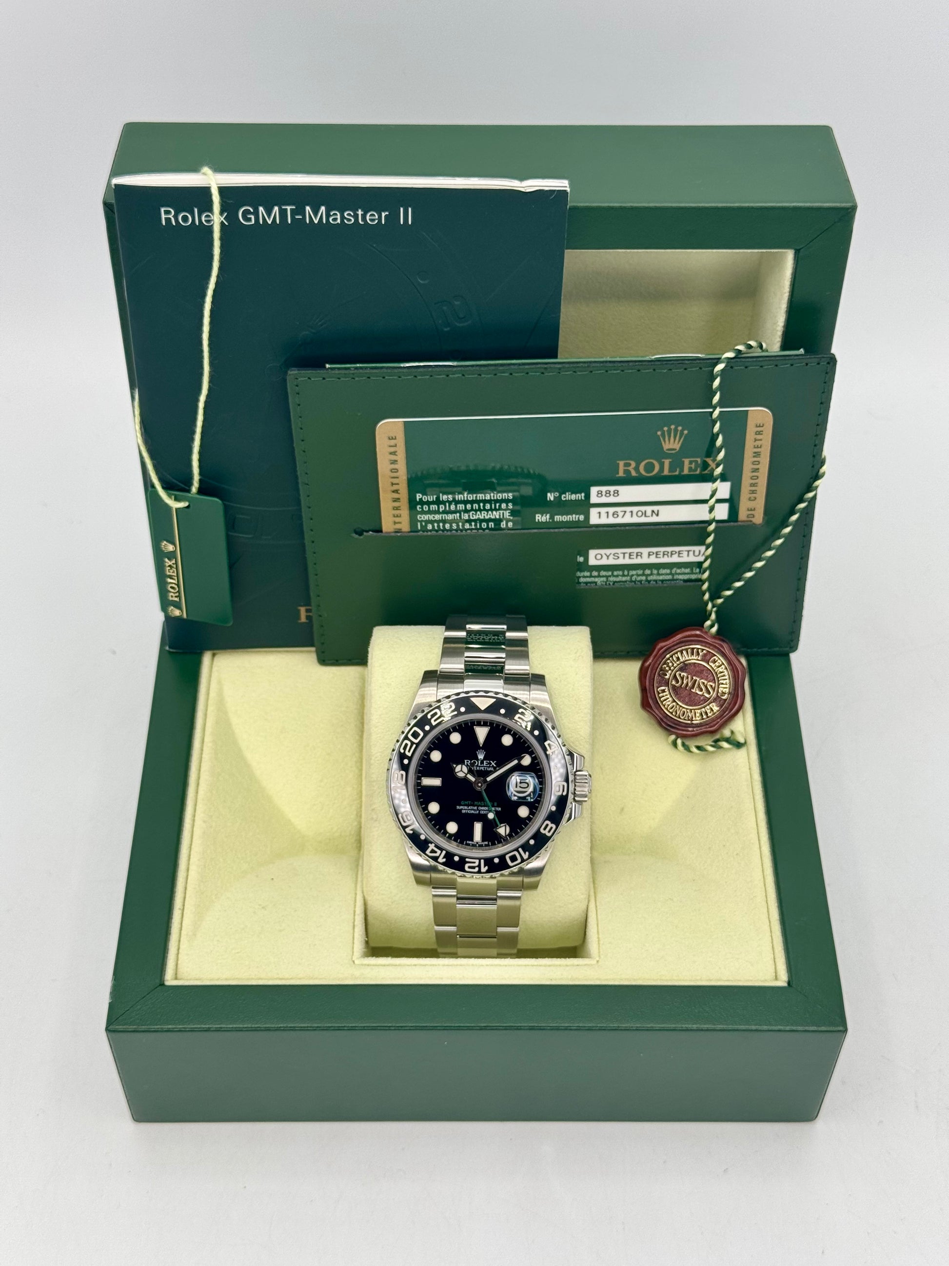 2010 Rolex GMT-Master II 40mm 116710LN Stainless Steel Black Dial - MyWatchLLC