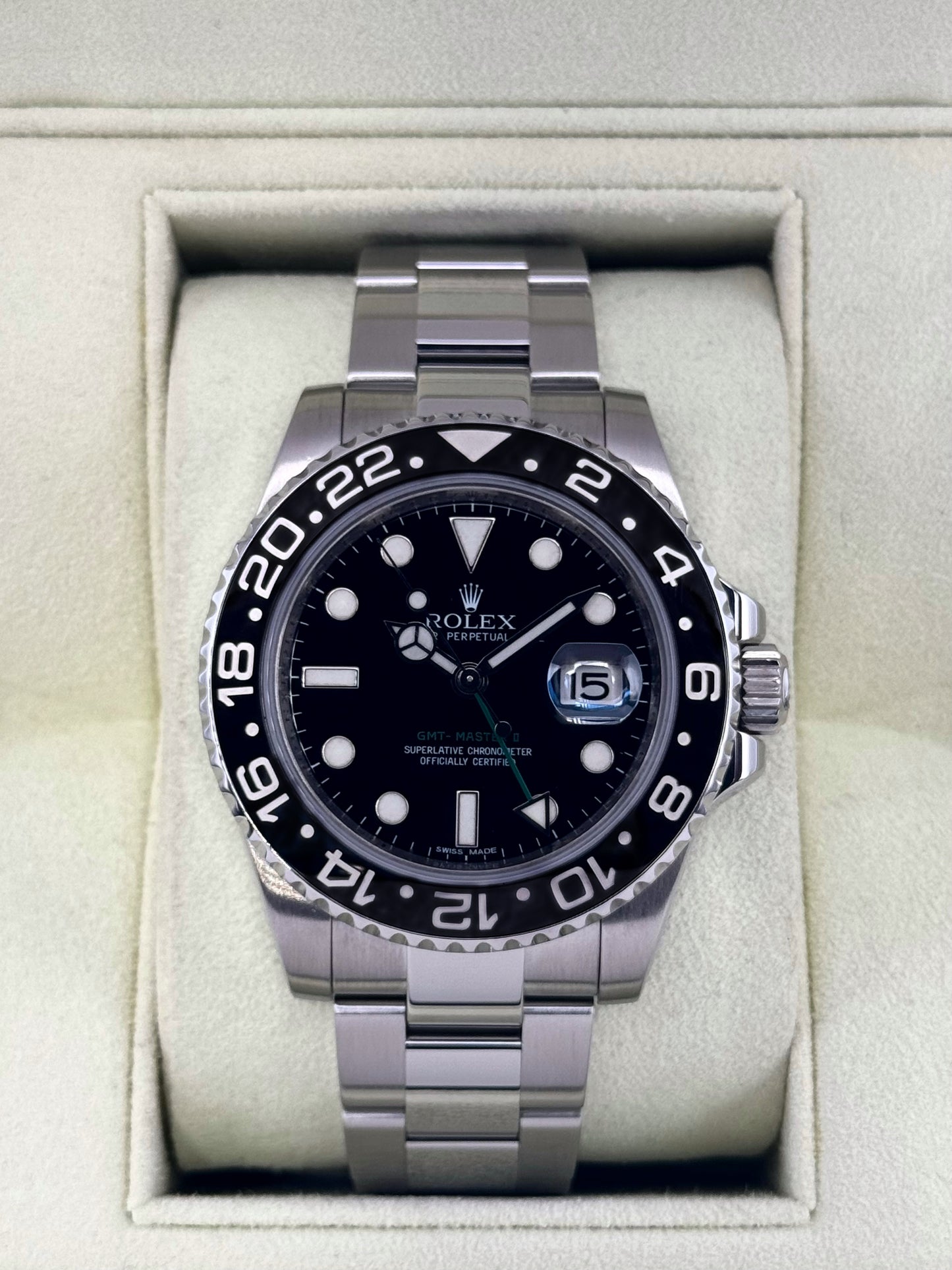 2010 Rolex GMT-Master II 40mm 116710LN Stainless Steel Black Dial - MyWatchLLC