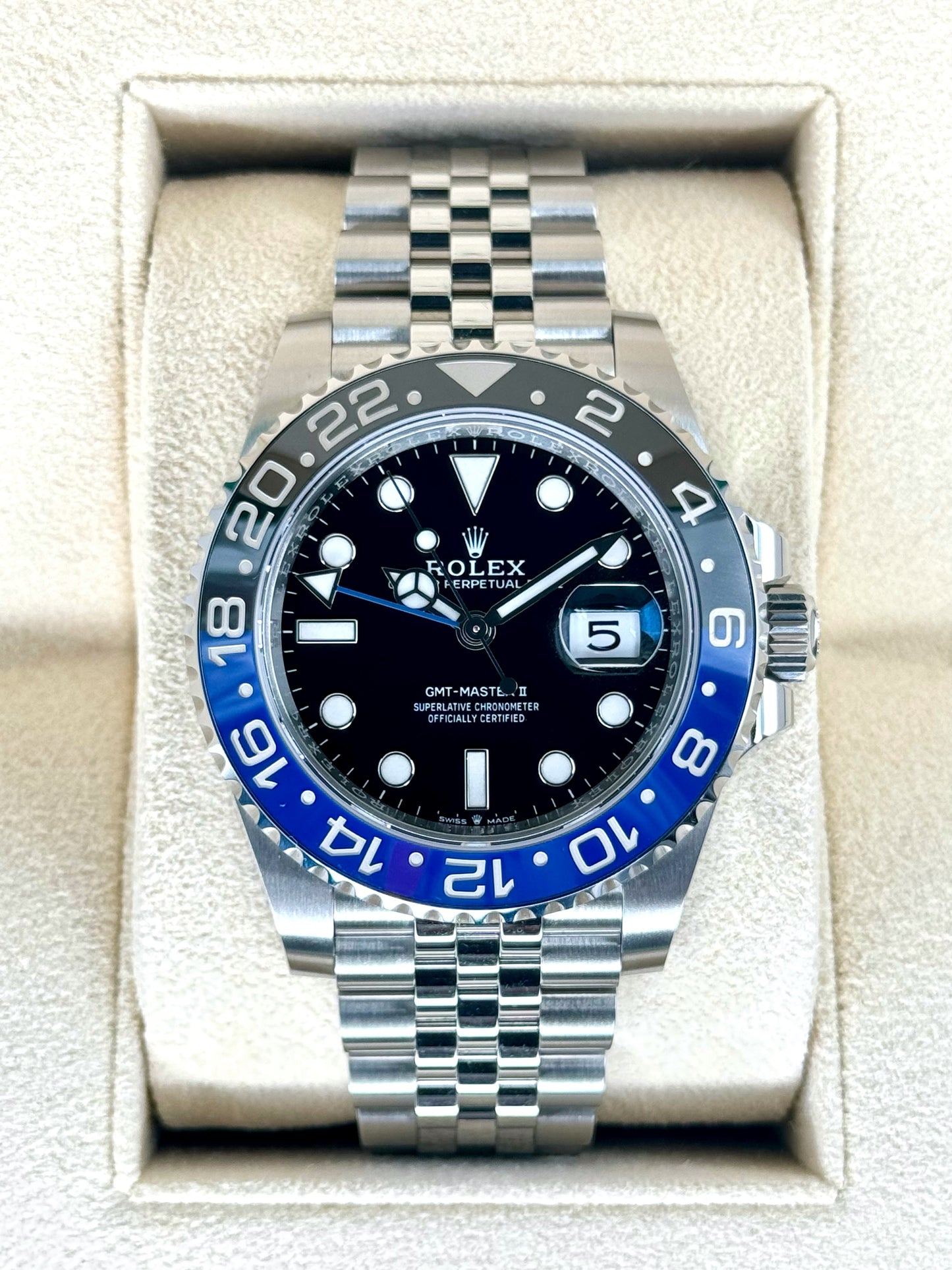 2024 Rolex GMT-Master II "Batgirl" 40mm 126710BLNR Jubilee Black Dial - MyWatchLLC