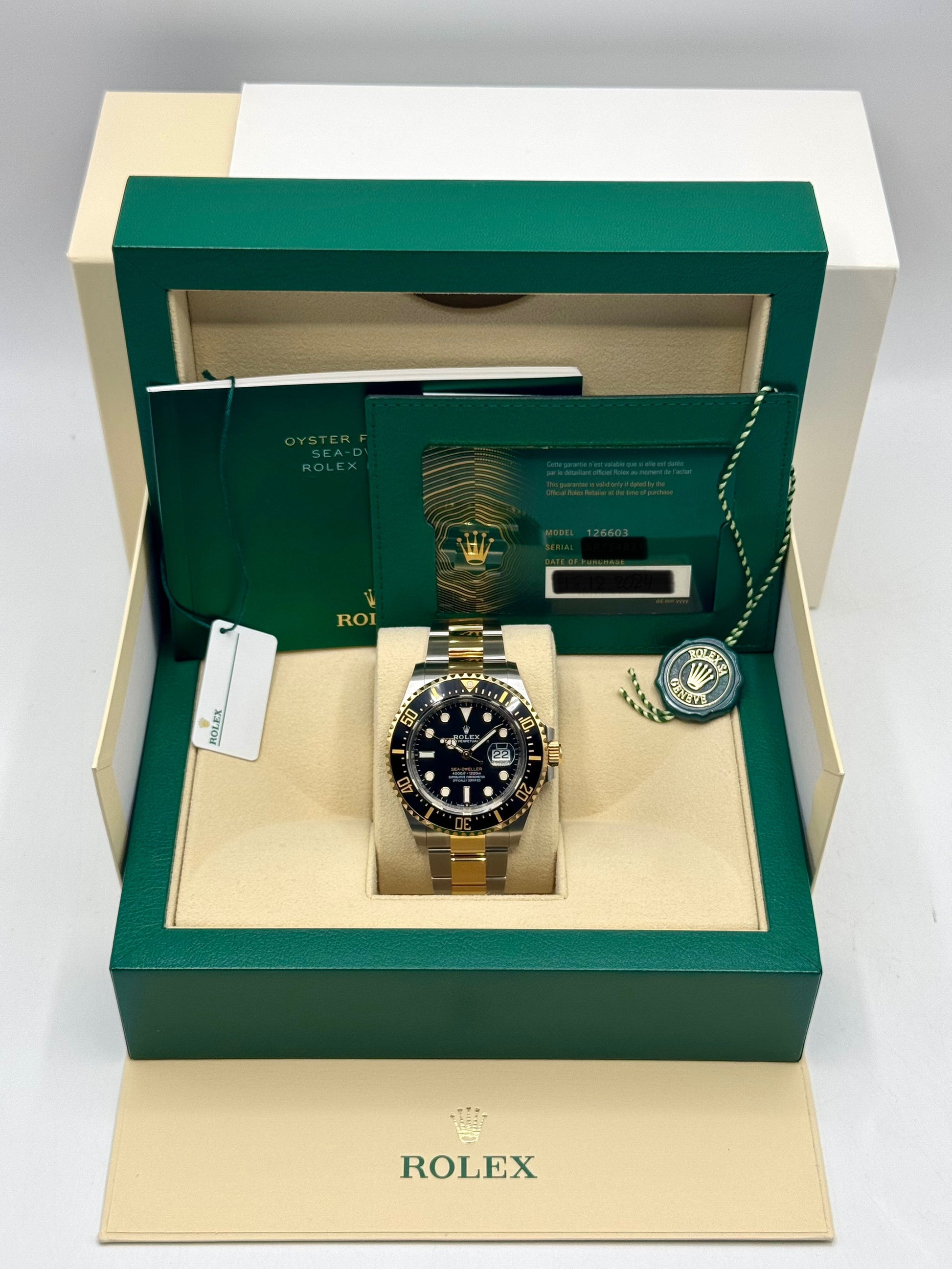 New 2024 Rolex Sea-Dweller 43mm 126603 Two-Tone Black Dial - MyWatchLLC