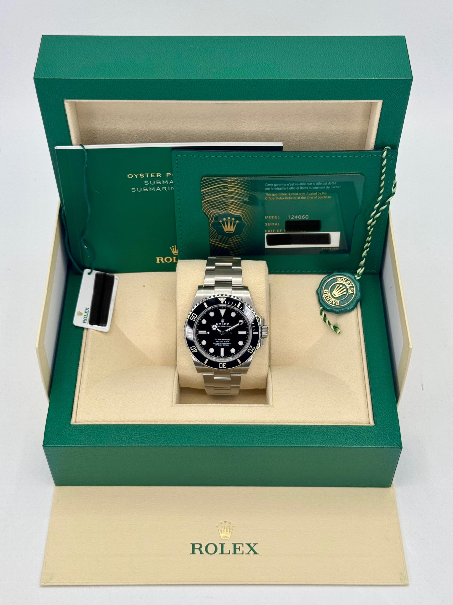 NEW 2025 Rolex Submariner 41mm 124060 Stainless Steel Black Dial