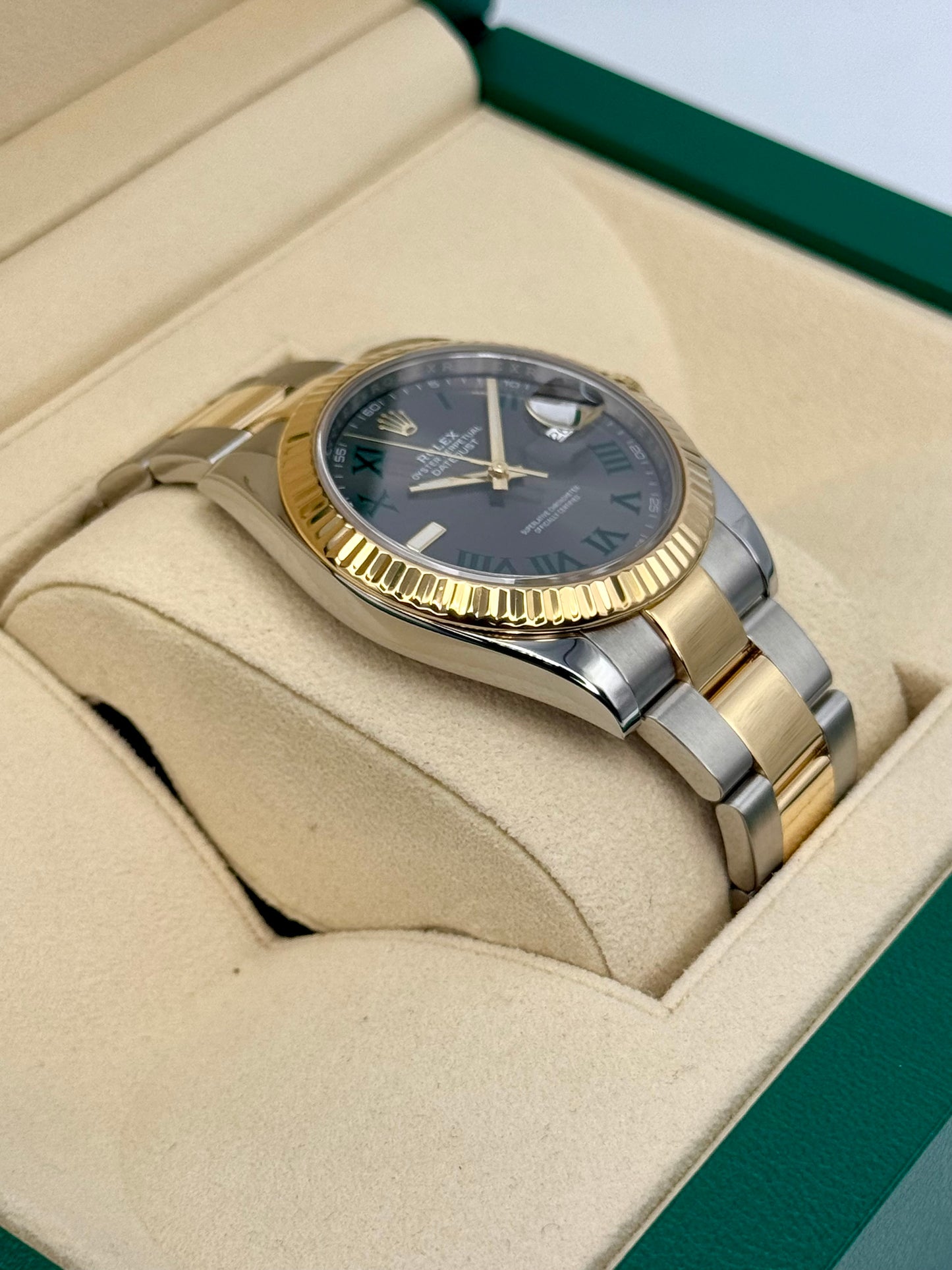 2018 Rolex Datejust 41mm 126333 Two-Tone Oyster Wimbledon Dial