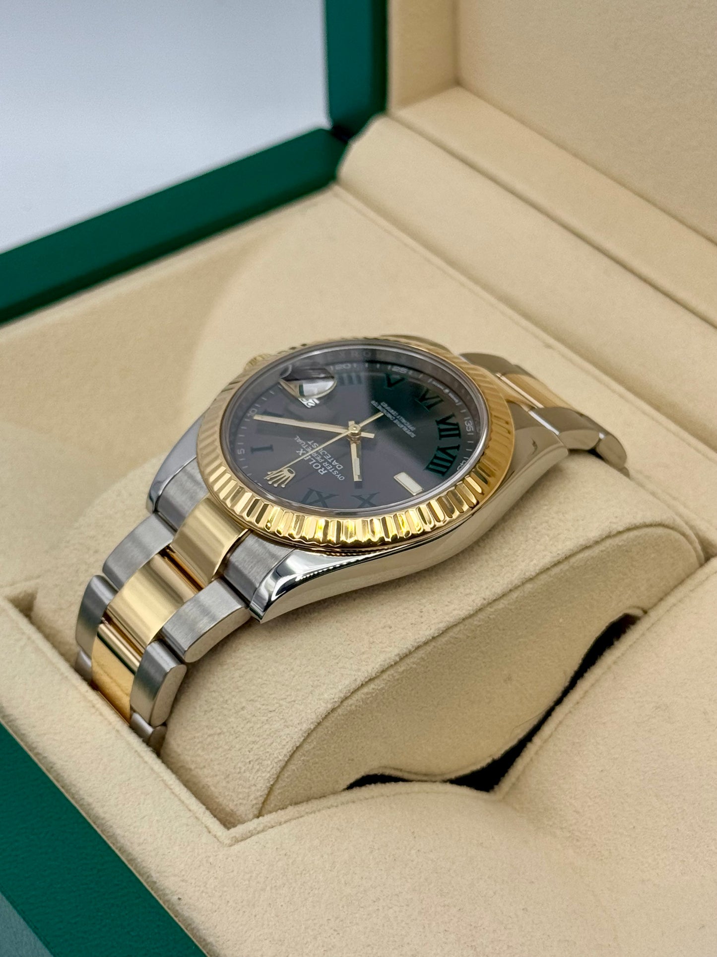 2018 Rolex Datejust 41mm 126333 Two-Tone Oyster Wimbledon Dial