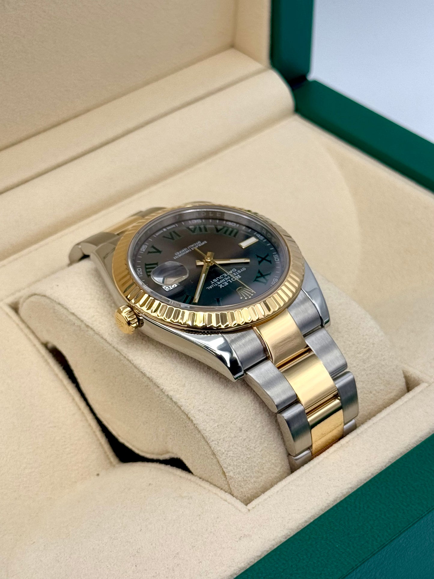 2018 Rolex Datejust 41mm 126333 Two-Tone Oyster Wimbledon Dial