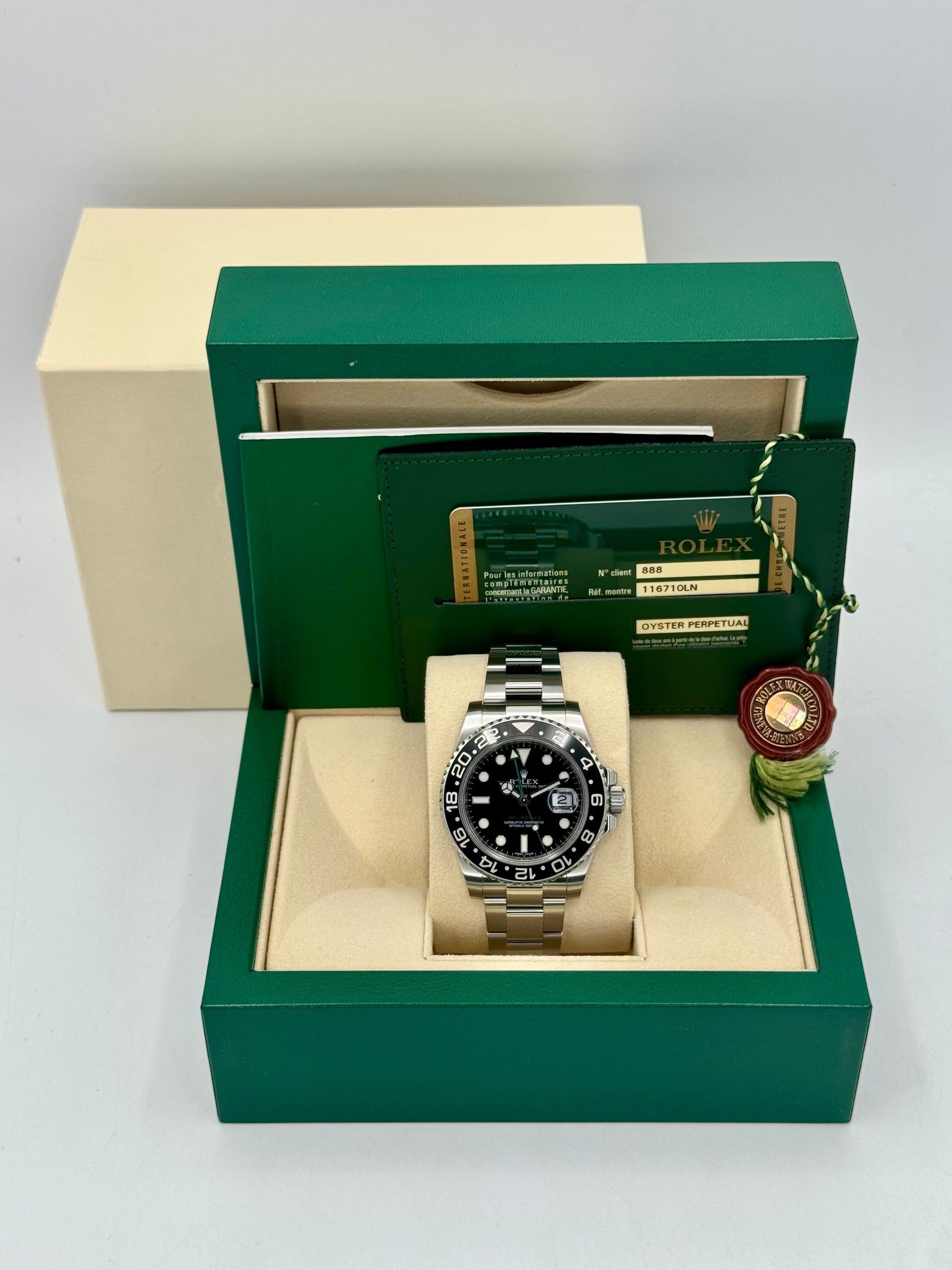 2012 Rolex GMT-Master II 40mm 116710LN Stainless Steel Black Dial - MyWatchLLC