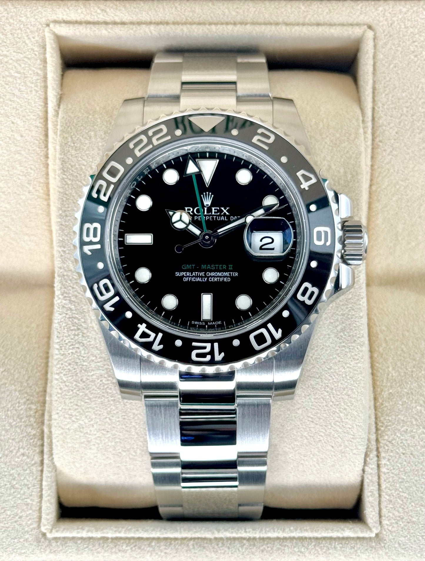 2012 Rolex GMT-Master II 40mm 116710LN Stainless Steel Black Dial - MyWatchLLC