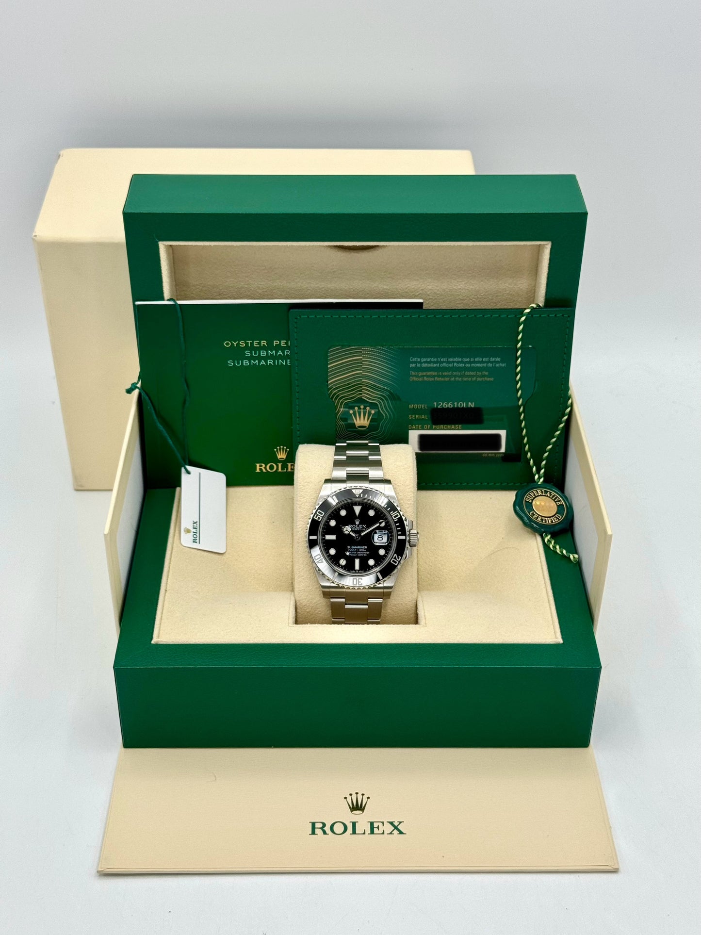 2022 Rolex Submariner 41mm 126610LN Stainless Steel Black Dial