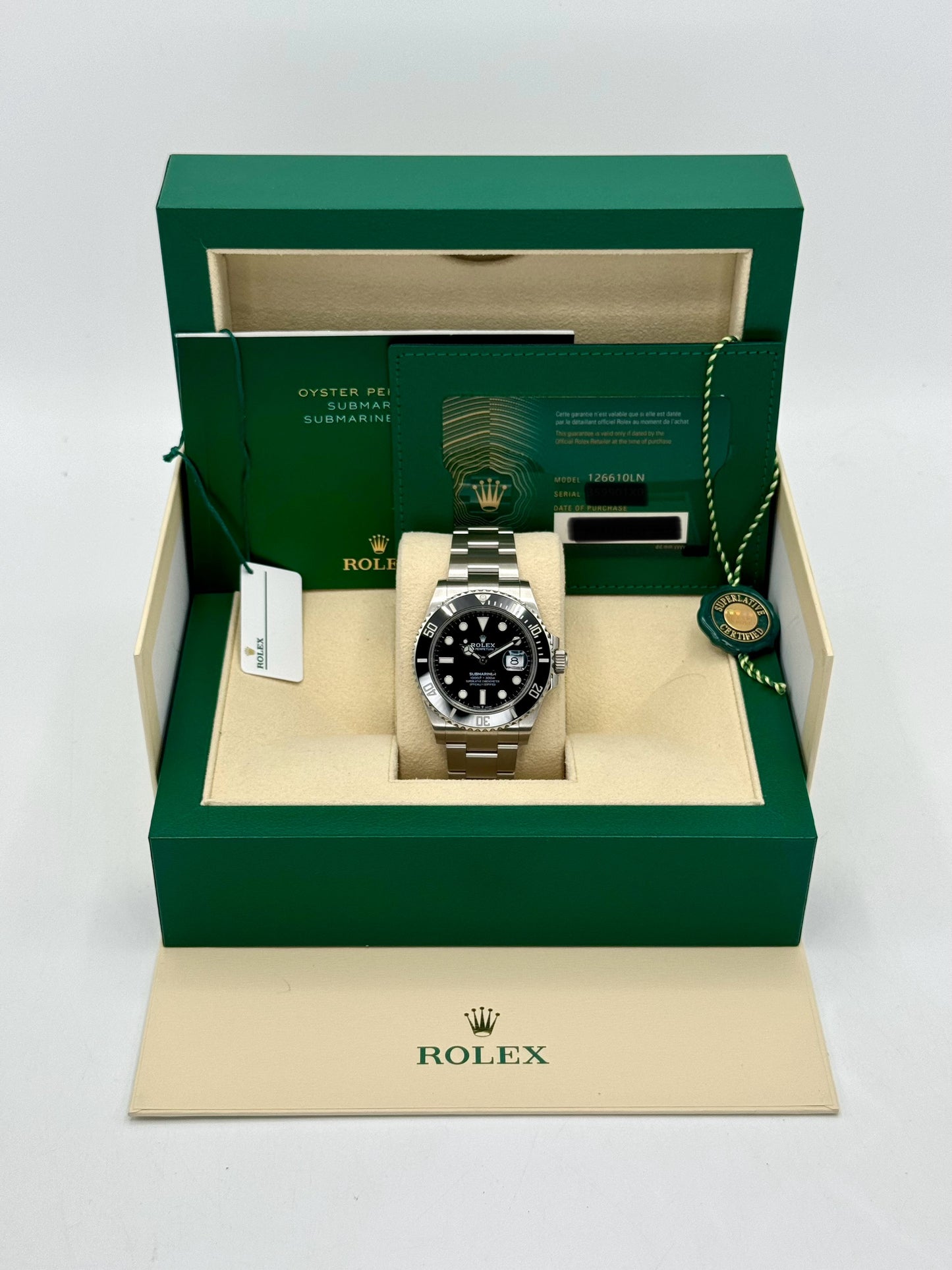 2022 Rolex Submariner 41mm 126610LN Stainless Steel Black Dial