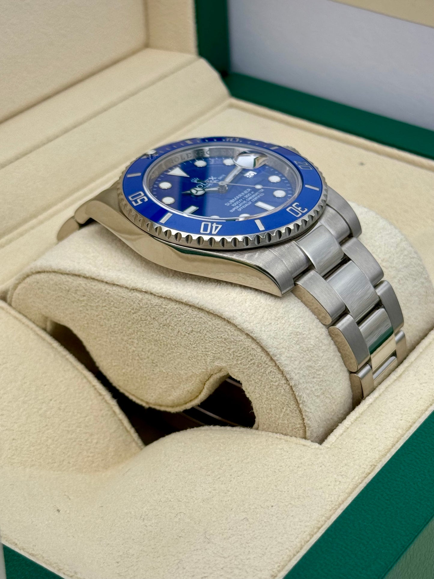 2012 Rolex Submariner Date "Smurf" 40mm 116619 White Gold Blue Dial - MyWatchLLC
