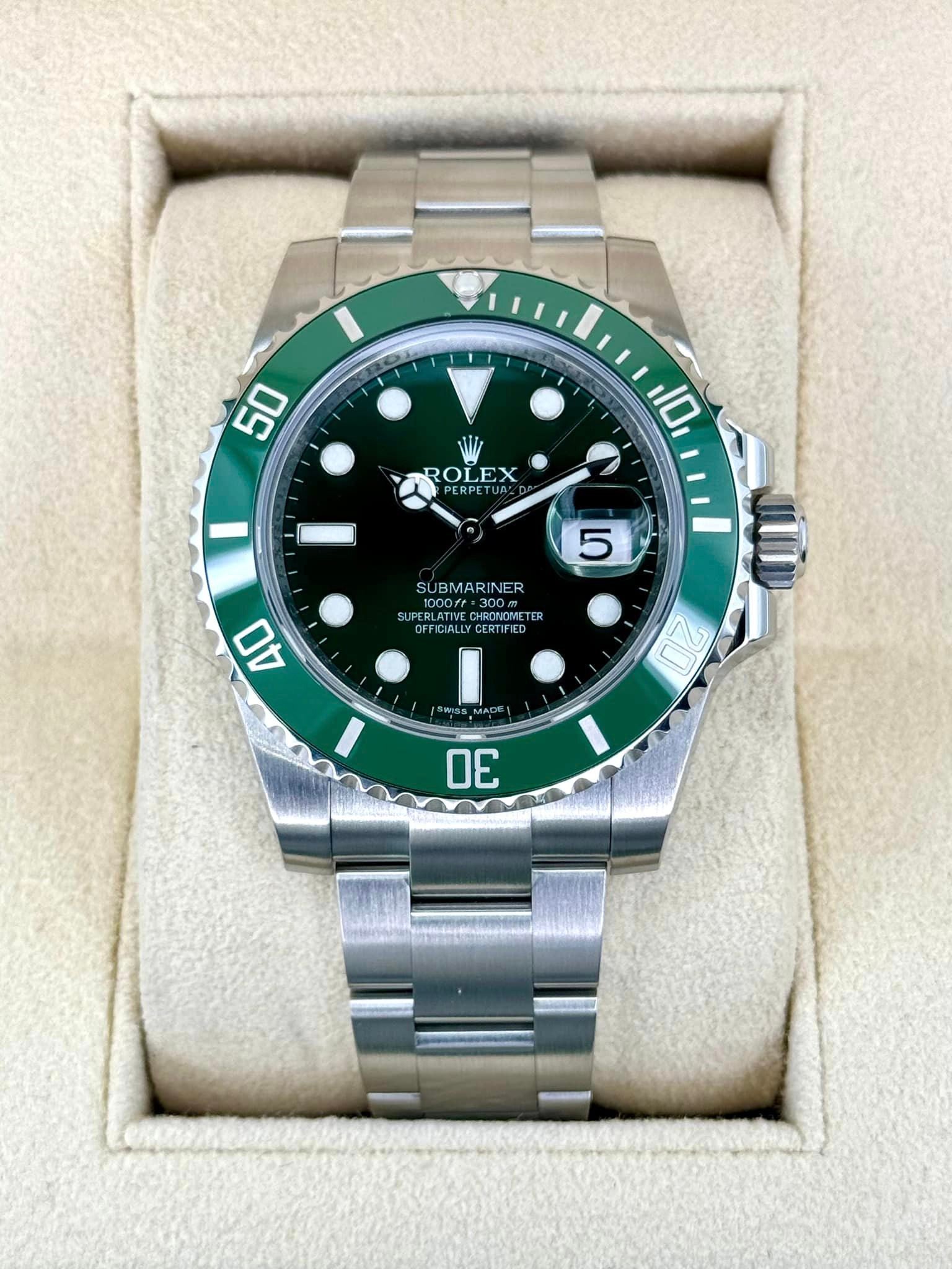 2014 Rolex Submariner "Hulk" 40mm 116610LV Green Dial - MyWatchLLC