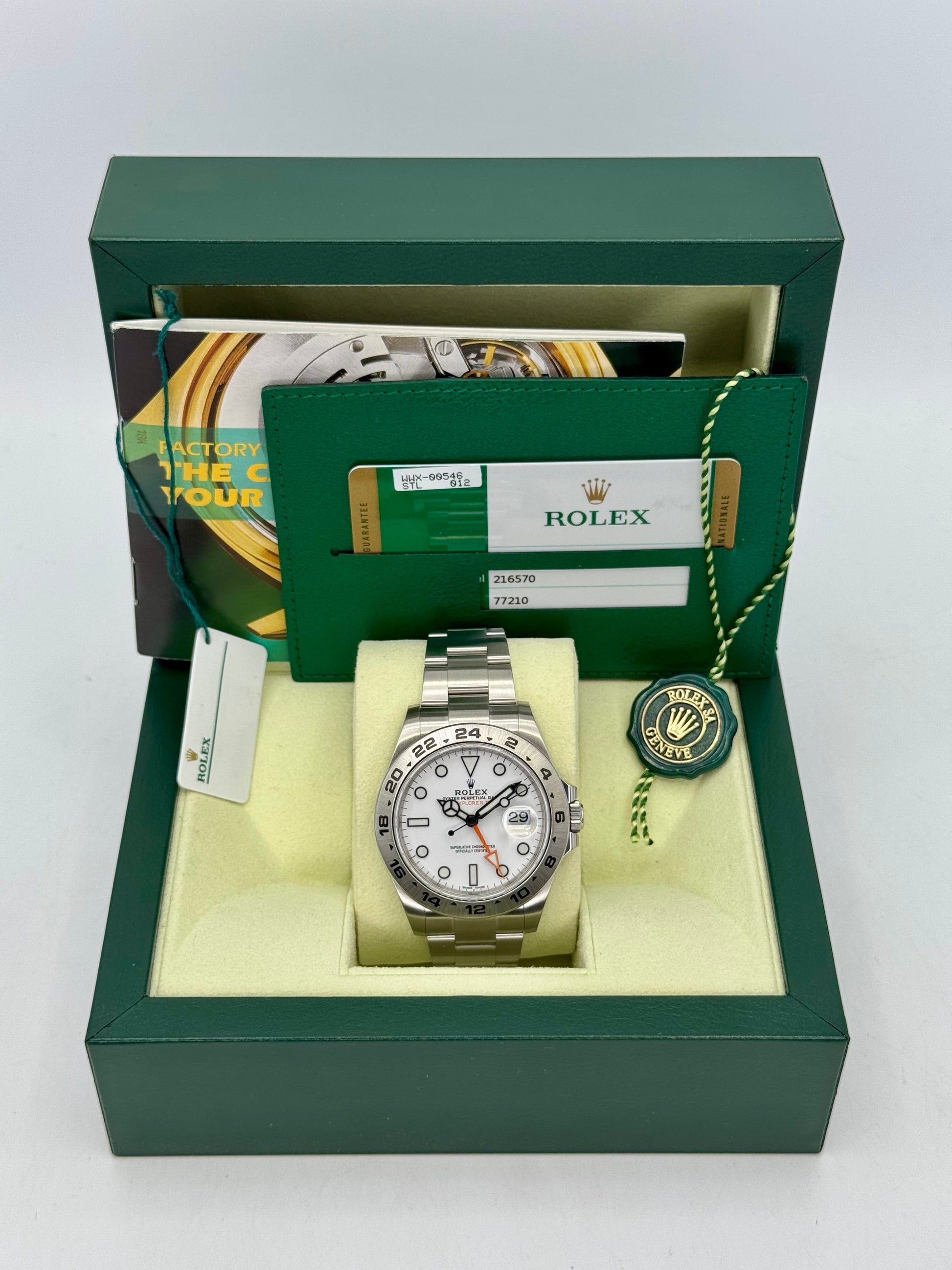 2019 Rolex Explorer II 42mm 216570 Stainless Steel Polar White Dial - MyWatchLLC