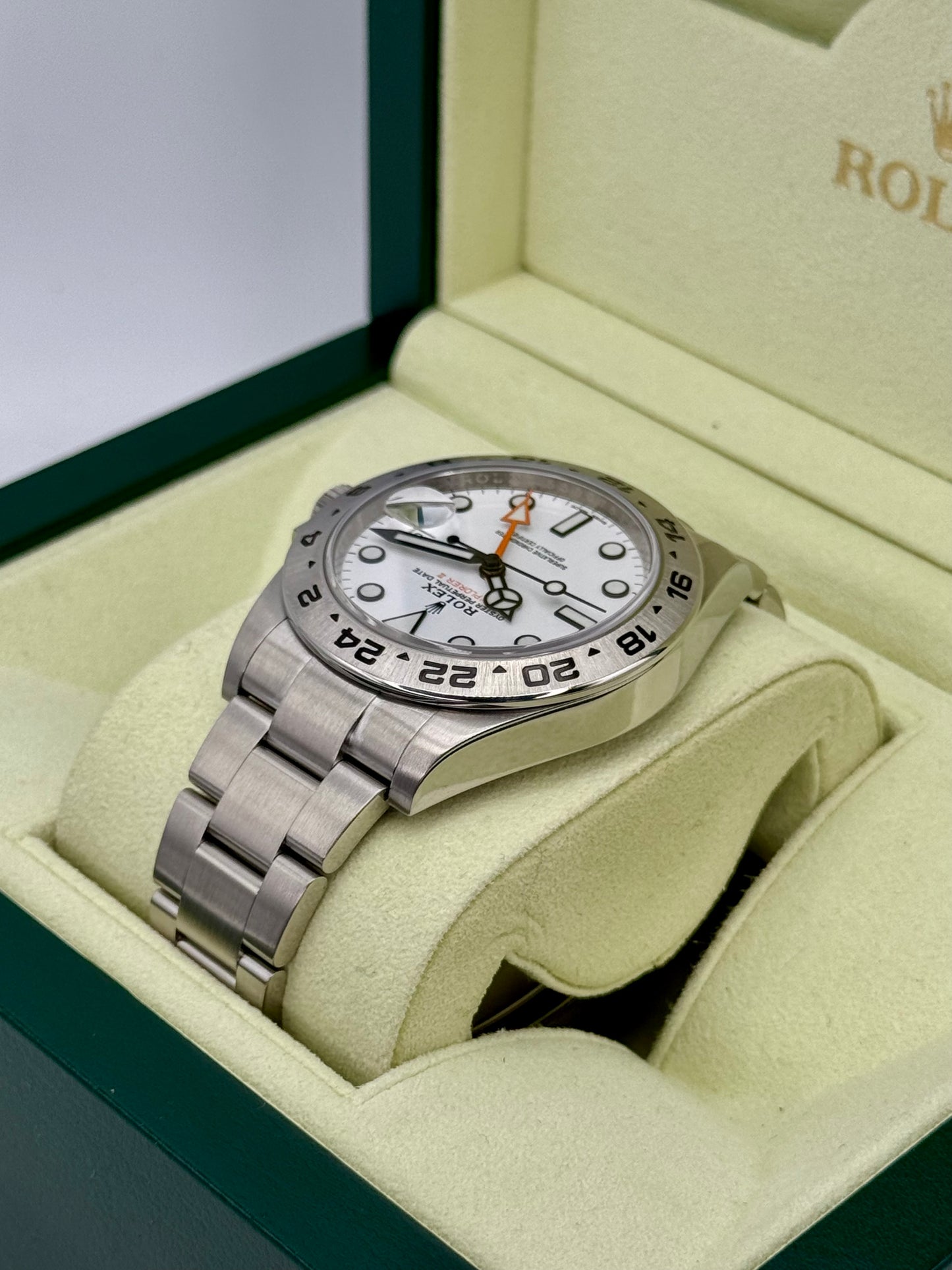 2019 Rolex Explorer II 42mm 216570 Stainless Steel Polar White Dial - MyWatchLLC