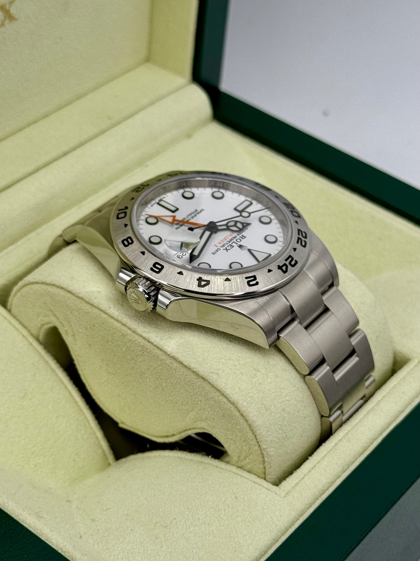 2019 Rolex Explorer II 42mm 216570 Stainless Steel Polar White Dial - MyWatchLLC