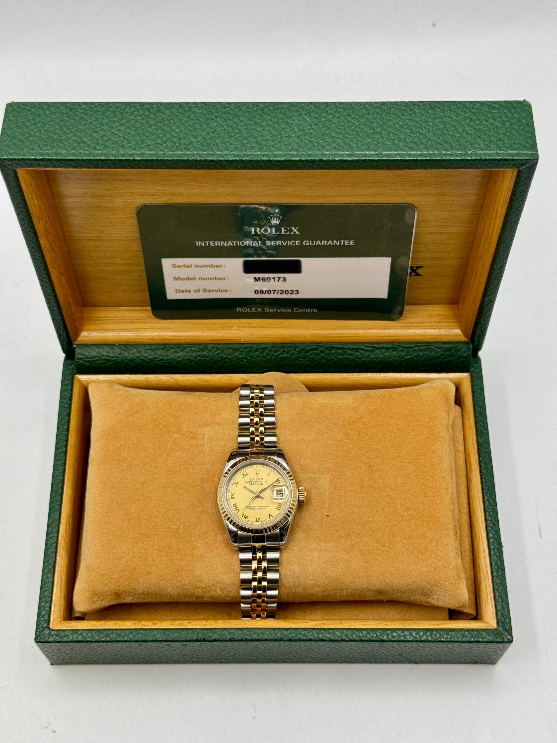 1997 Rolex Lady Datejust 26mm 69173 Two-Tone Jubilee Champagne Dial - MyWatchLLC