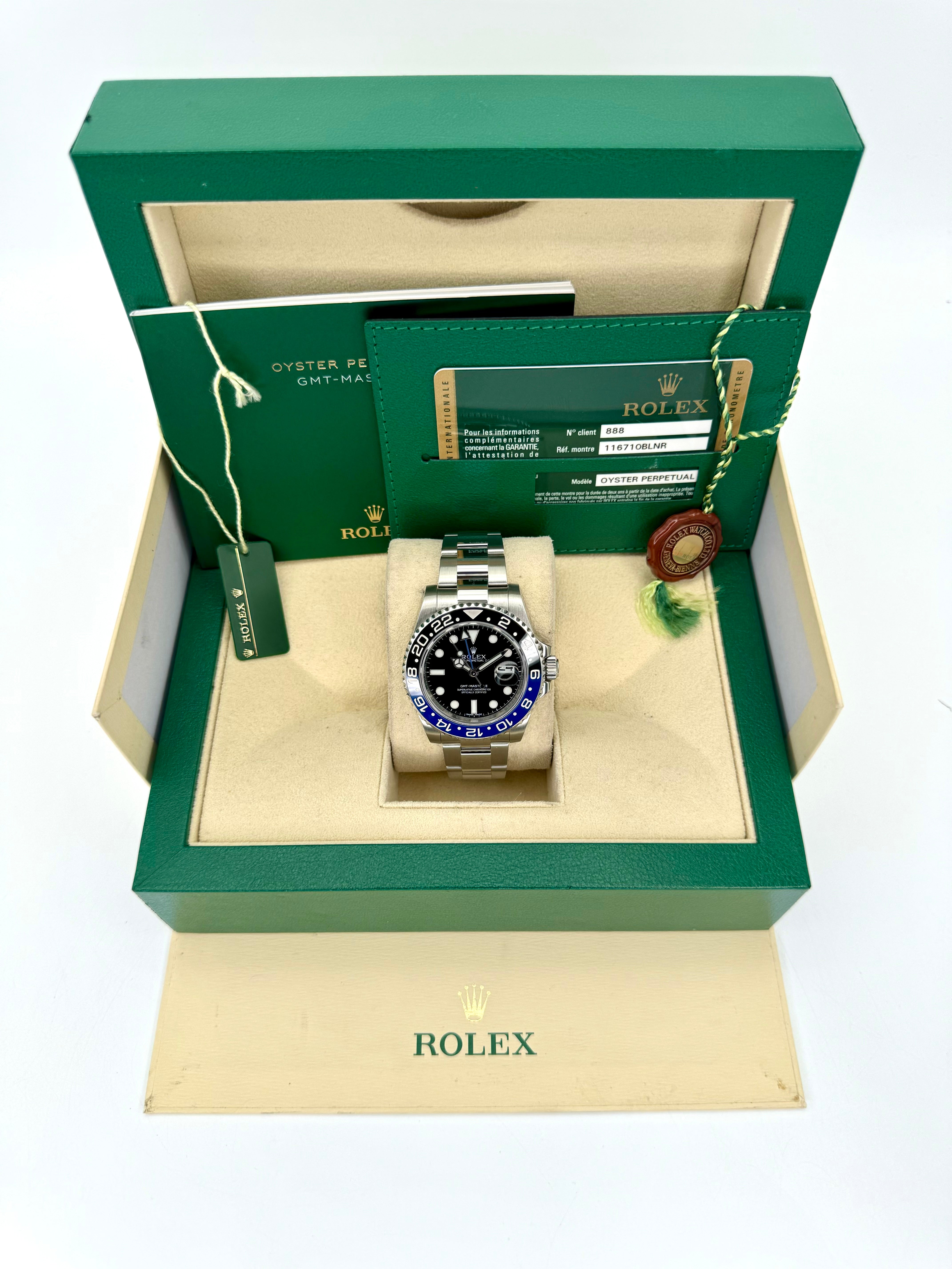 2014 Rolex GMT Master II Batman 40mm 116710BLNR Oyster Black