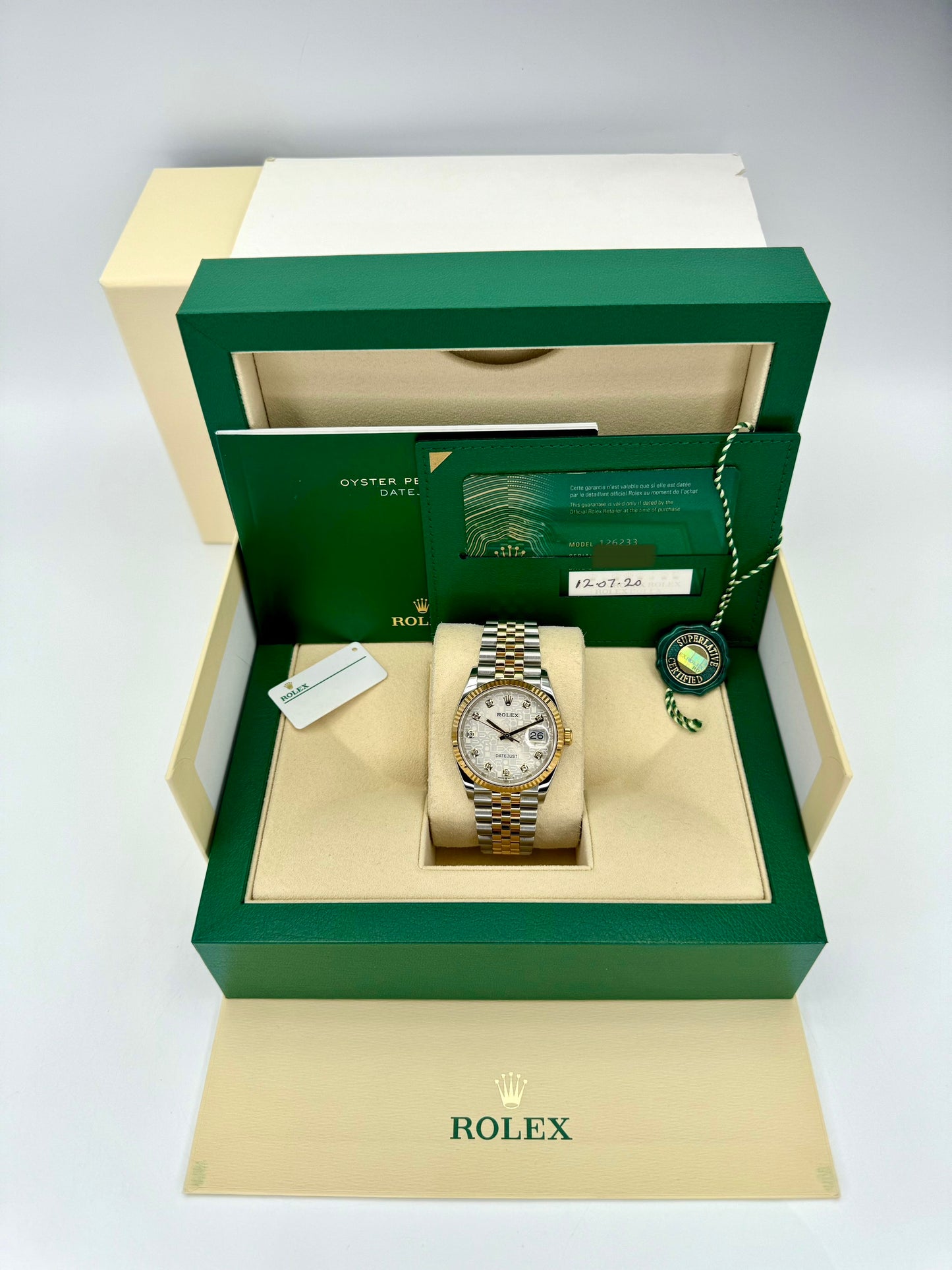 2020 Rolex Datejust 36mm 126233 Two-Tone 10 Diamond Anniversary Dial - MyWatchLLC