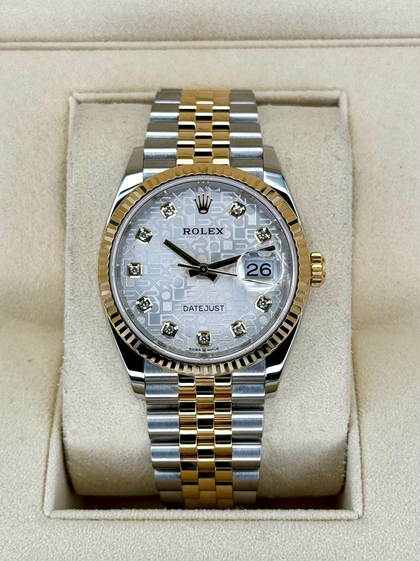 2020 Rolex Datejust 36mm 126233 Two-Tone 10 Diamond Anniversary Dial - MyWatchLLC