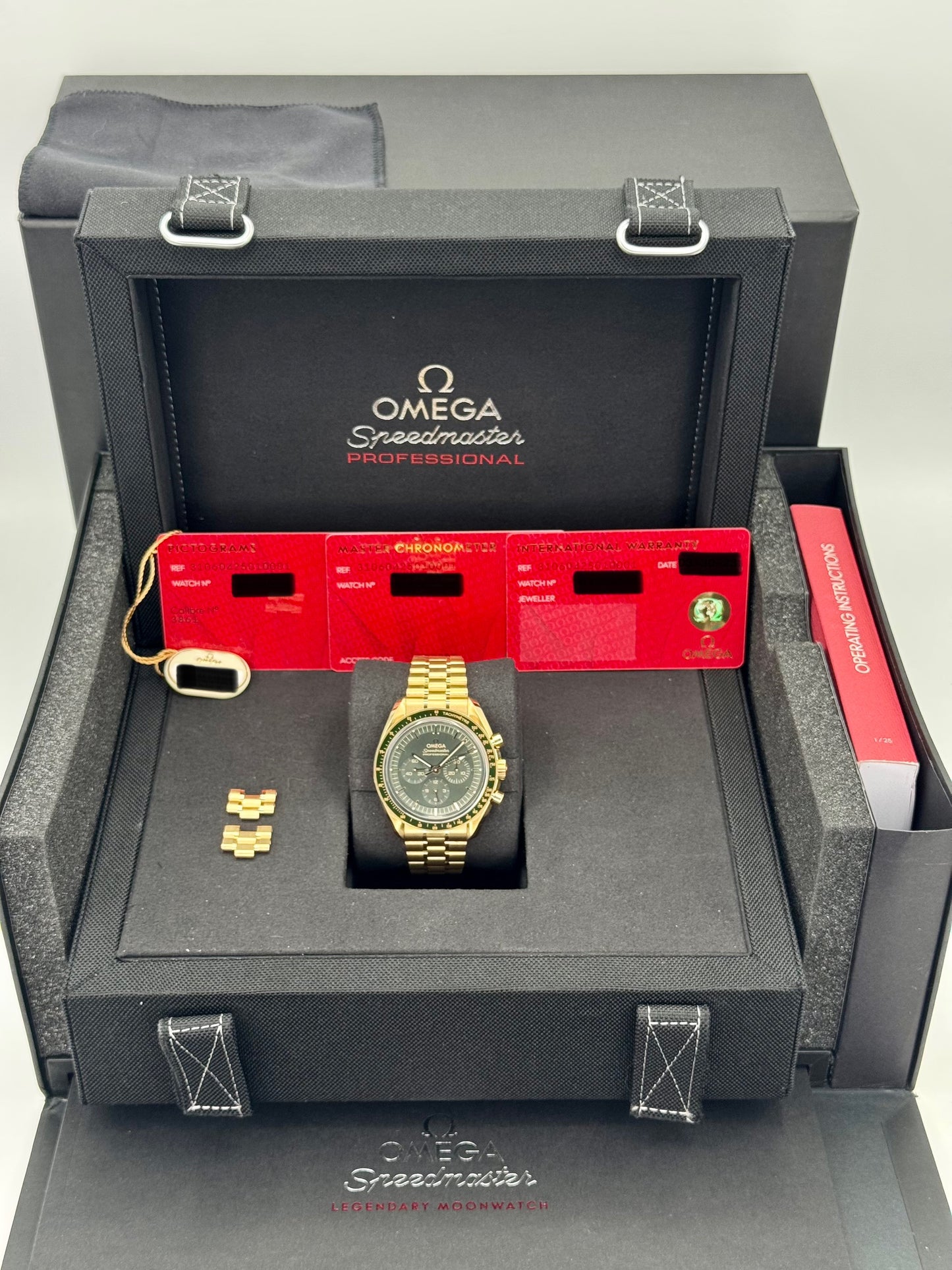 2023 Omega  Speedmaster Moonwatch 42mm Moonshine Gold Green Dial - MyWatchLLC