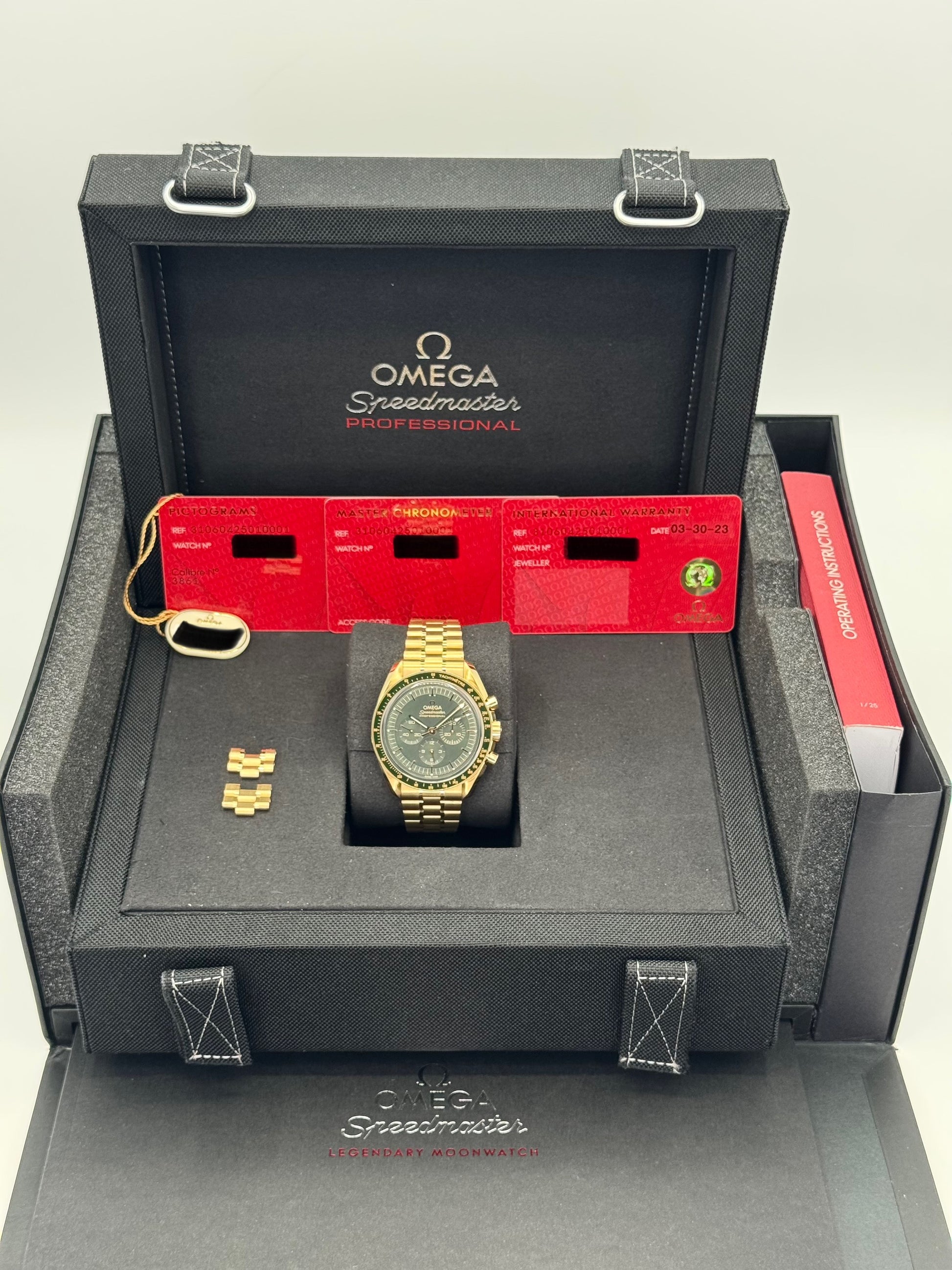 2023 Omega  Speedmaster Moonwatch 42mm Moonshine Gold Green Dial - MyWatchLLC