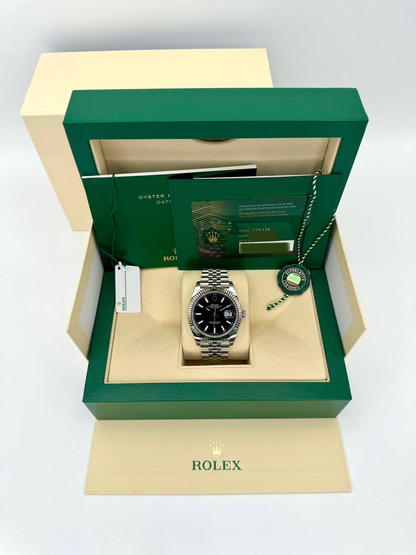 NEW 2023 Rolex Datejust 41mm 126334 Stainless Steel Jubilee Black Dial - MyWatchLLC
