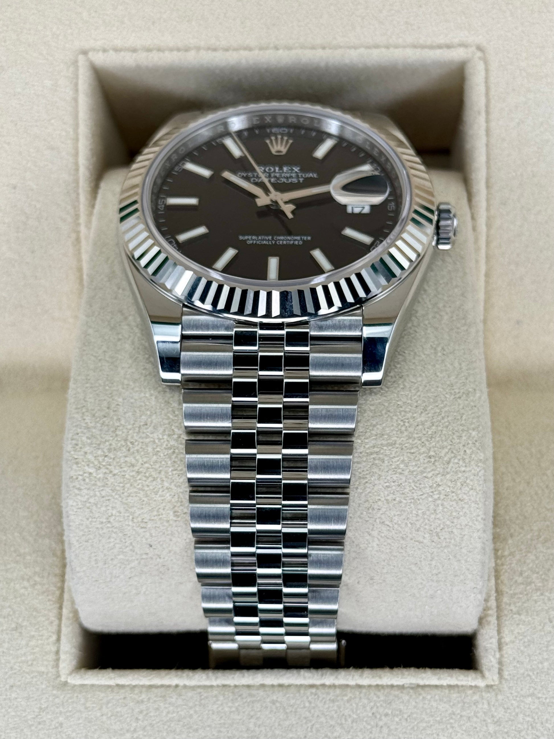 NEW 2023 Rolex Datejust 41mm 126334 Stainless Steel Jubilee Black Dial - MyWatchLLC