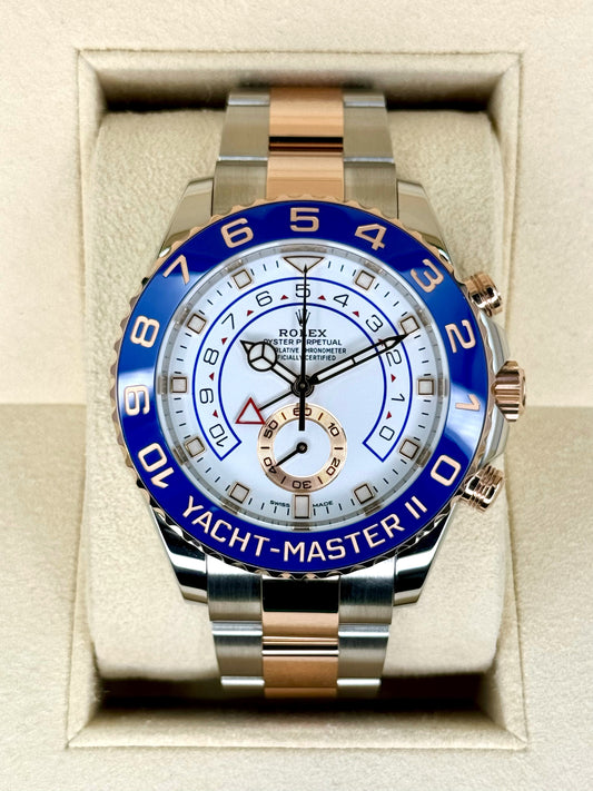 2021 Rolex Yacht-Master II 44mm 116681 Two-Tone White Dial