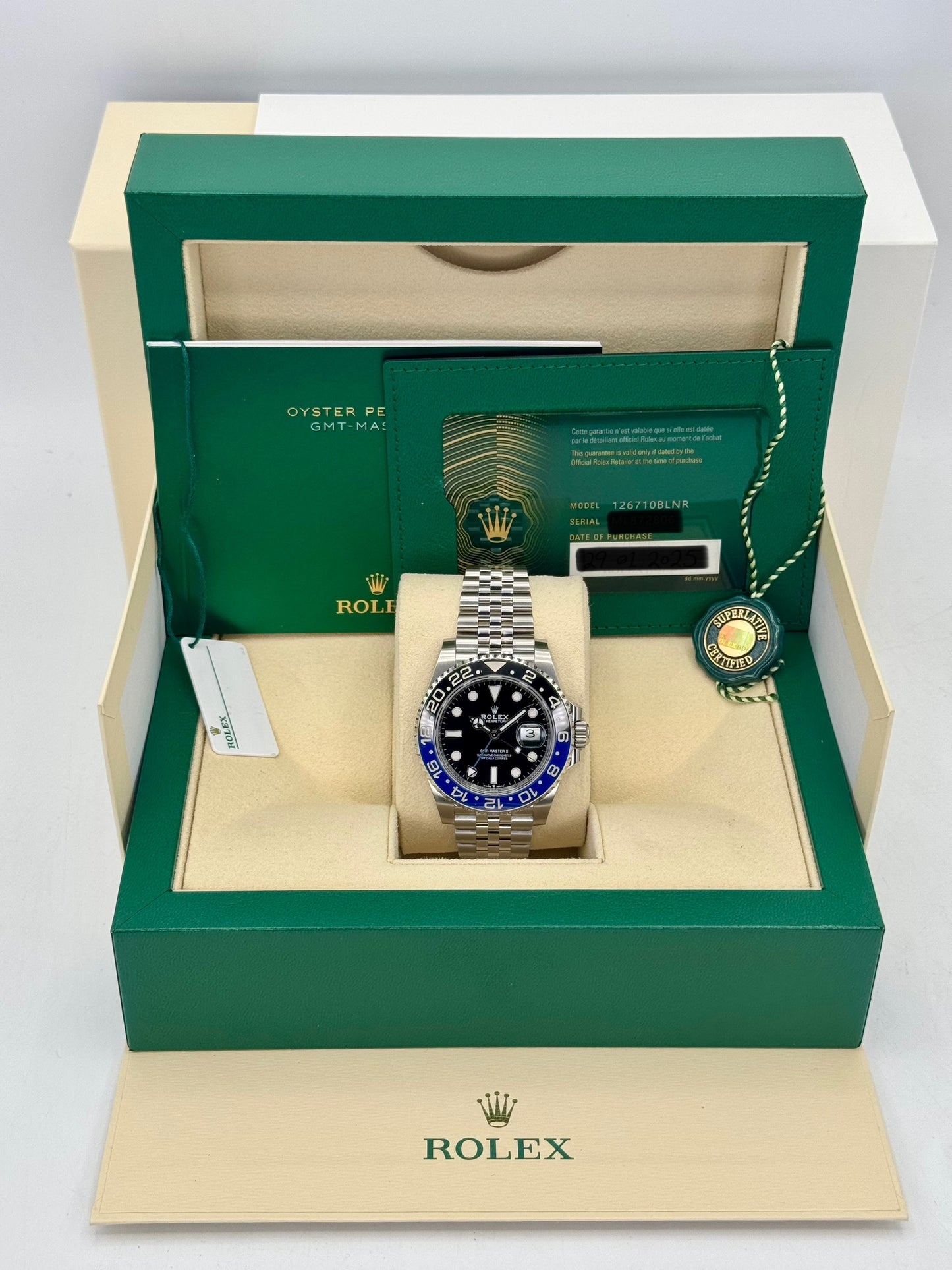 NEW 2025 Rolex GMT-Master II "Batgirl" 40mm 126710BLNR Jubilee - MyWatchLLC