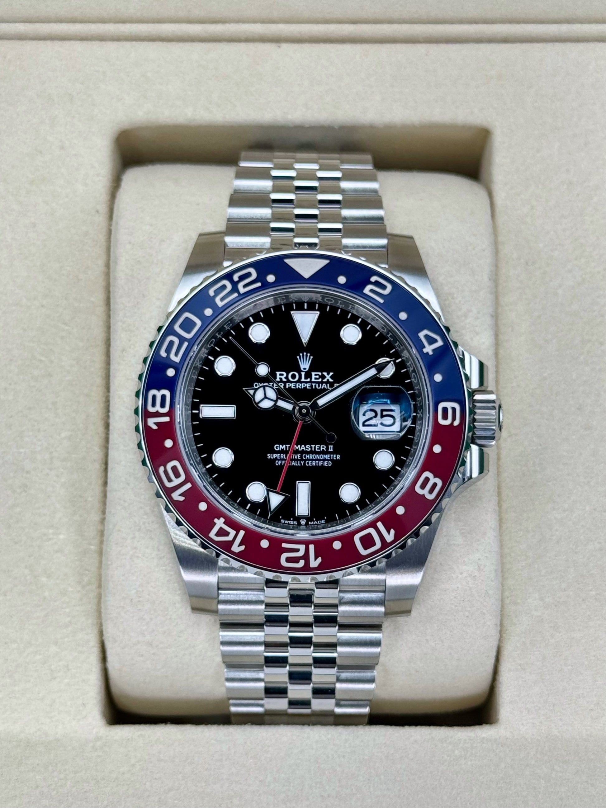 NEW 2025 Rolex GMT-Master II "Pepsi" 40mm 126710BLRO Jubilee - MyWatchLLC