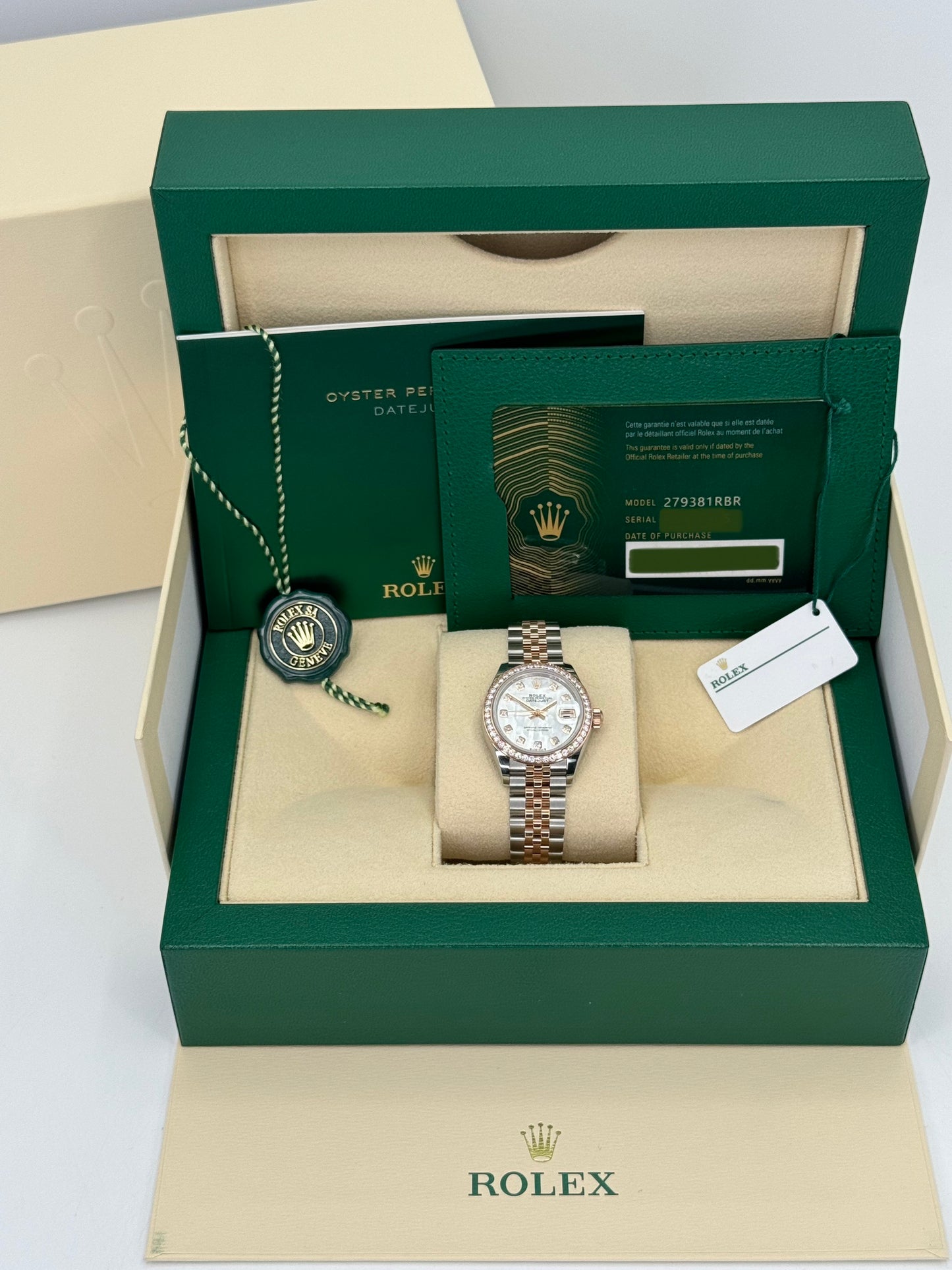 NEW 2023 Rolex Lady-Datejust 28mm Two-Tone MOP Diamond Dial - MyWatchLLC