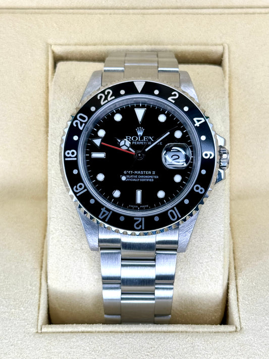 2003 Rolex GMT-Master II 40mm 16710LN Stainless Steel Black Dial - MyWatchLLC